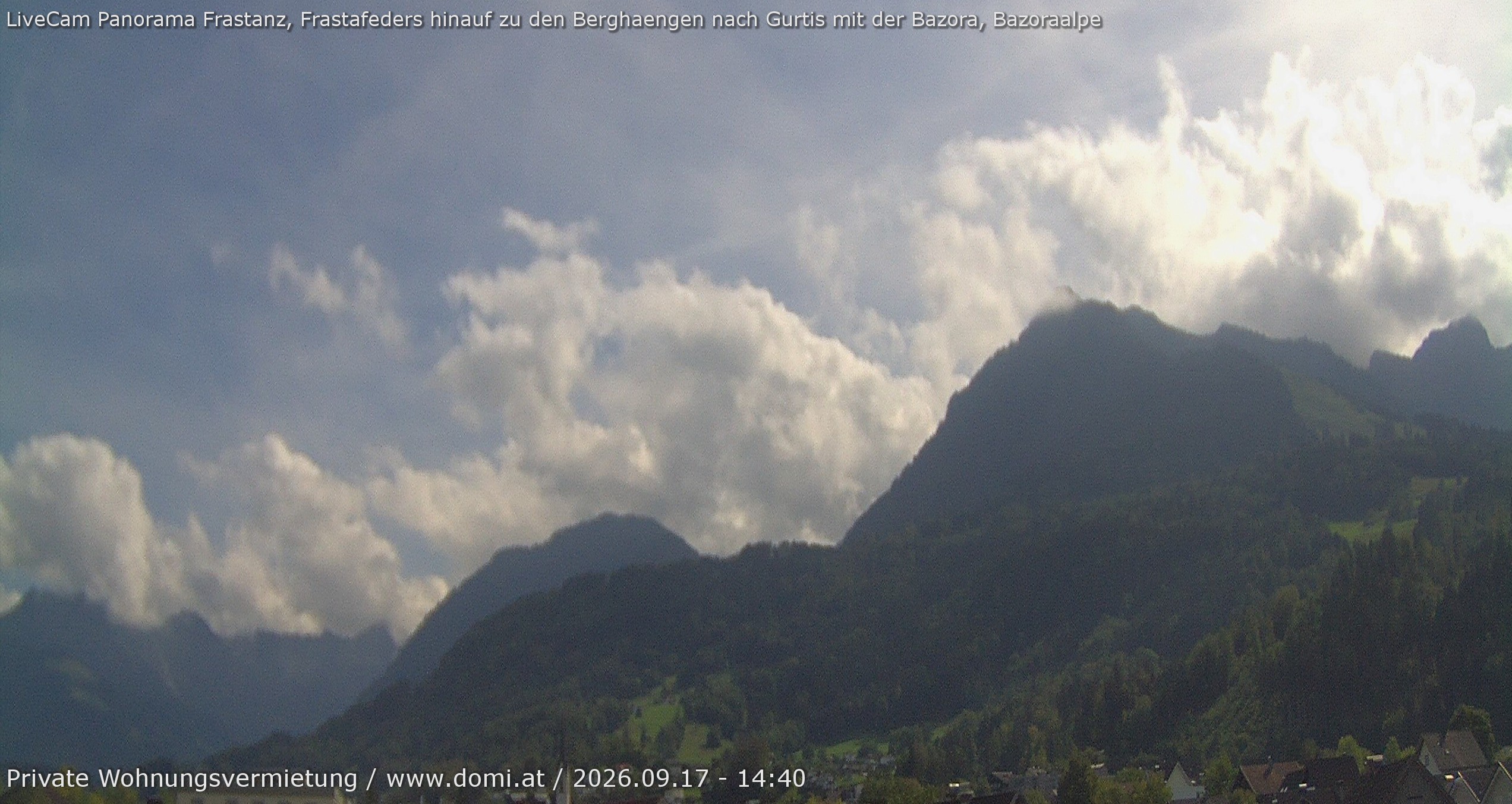 Archived image Webcam View of the Bazora in Gurtis from Frastanz