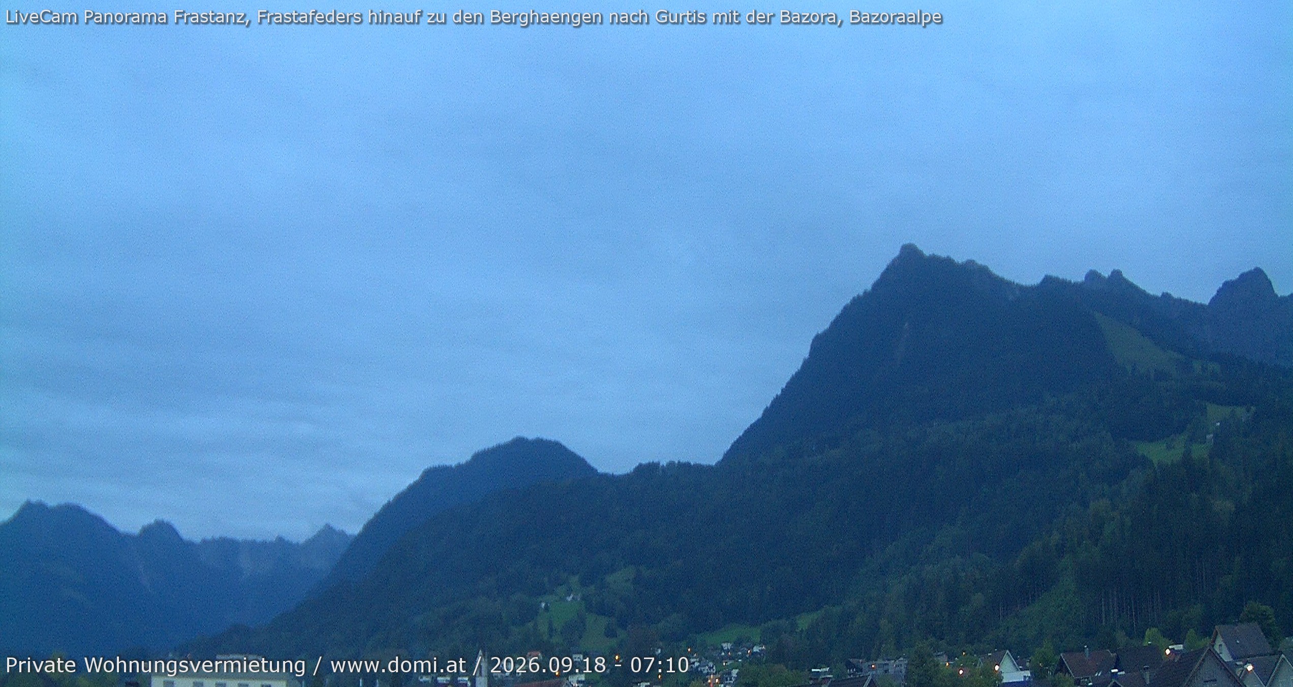 Archiv Foto Webcam Ausblick von Frastanz aus auf die Bazora in Gurtis
