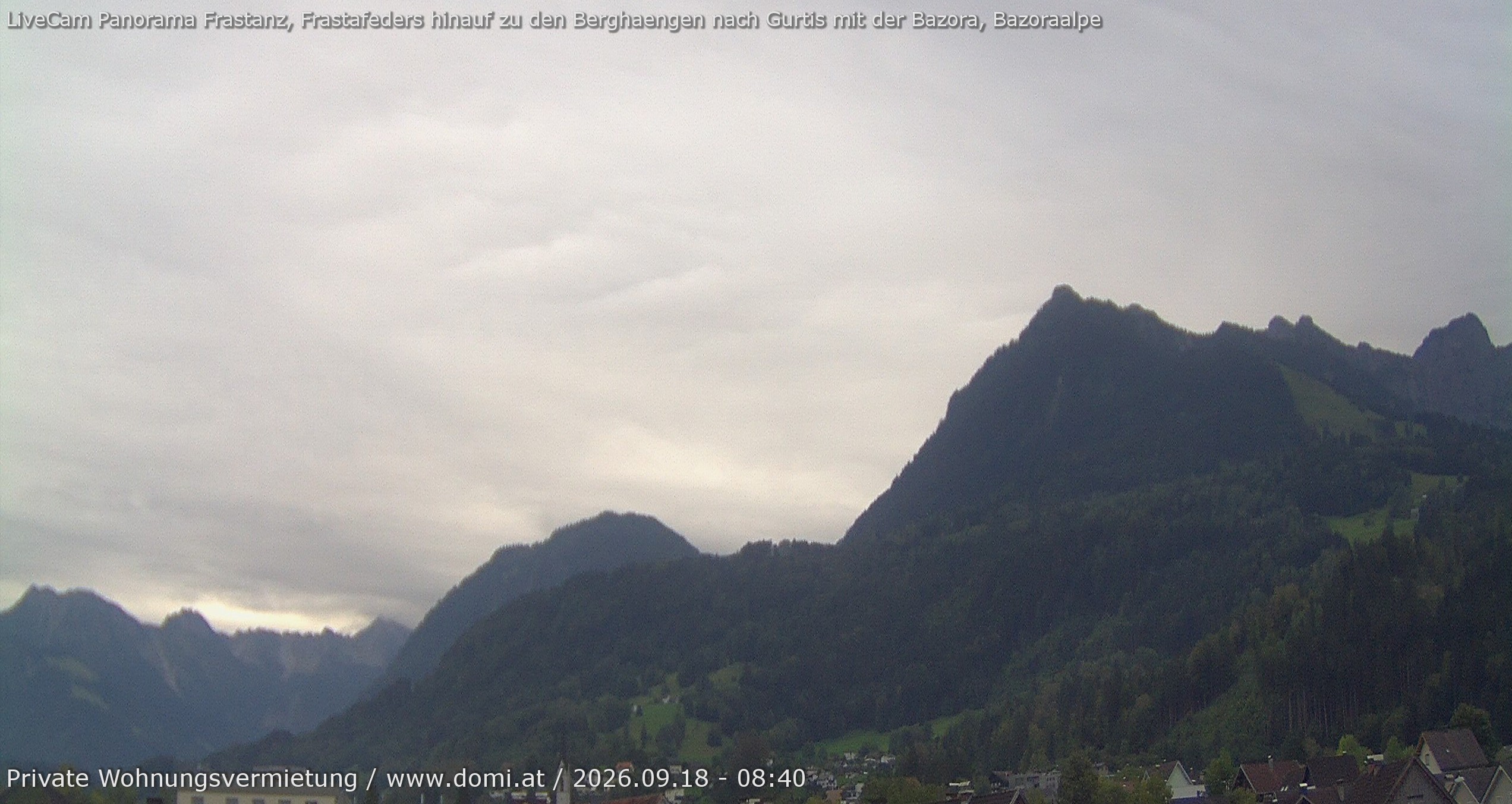 Archiv Foto Webcam Ausblick von Frastanz aus auf die Bazora in Gurtis