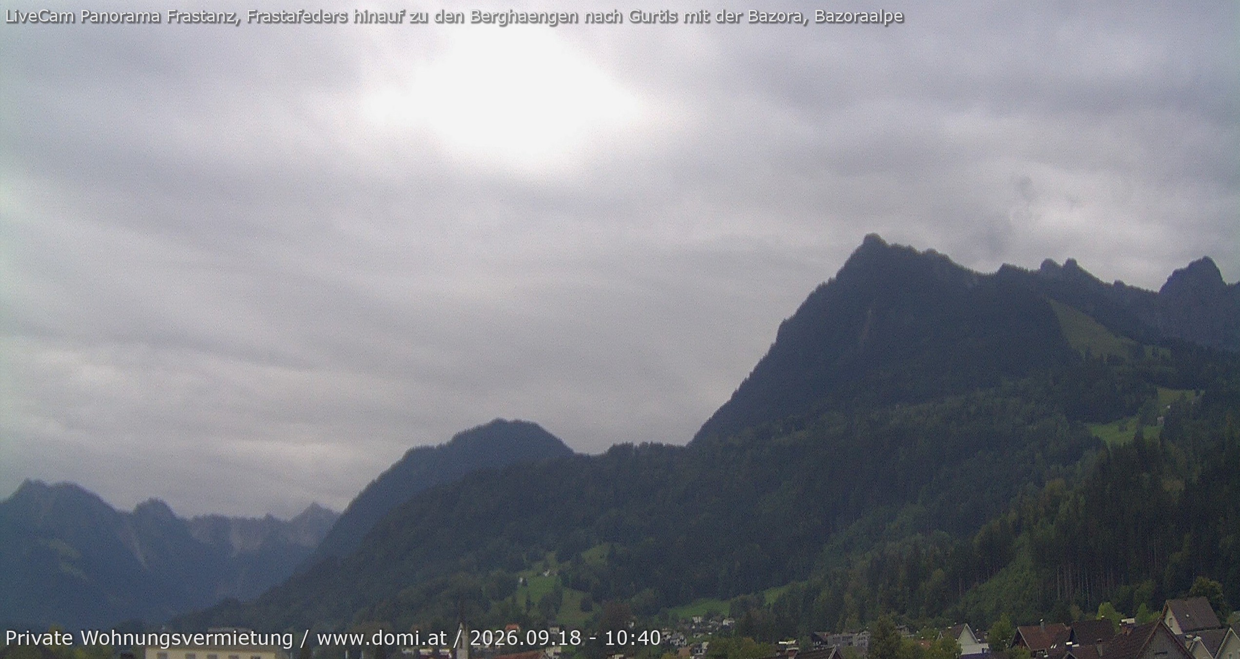 Archiv Foto Webcam Ausblick von Frastanz aus auf die Bazora in Gurtis
