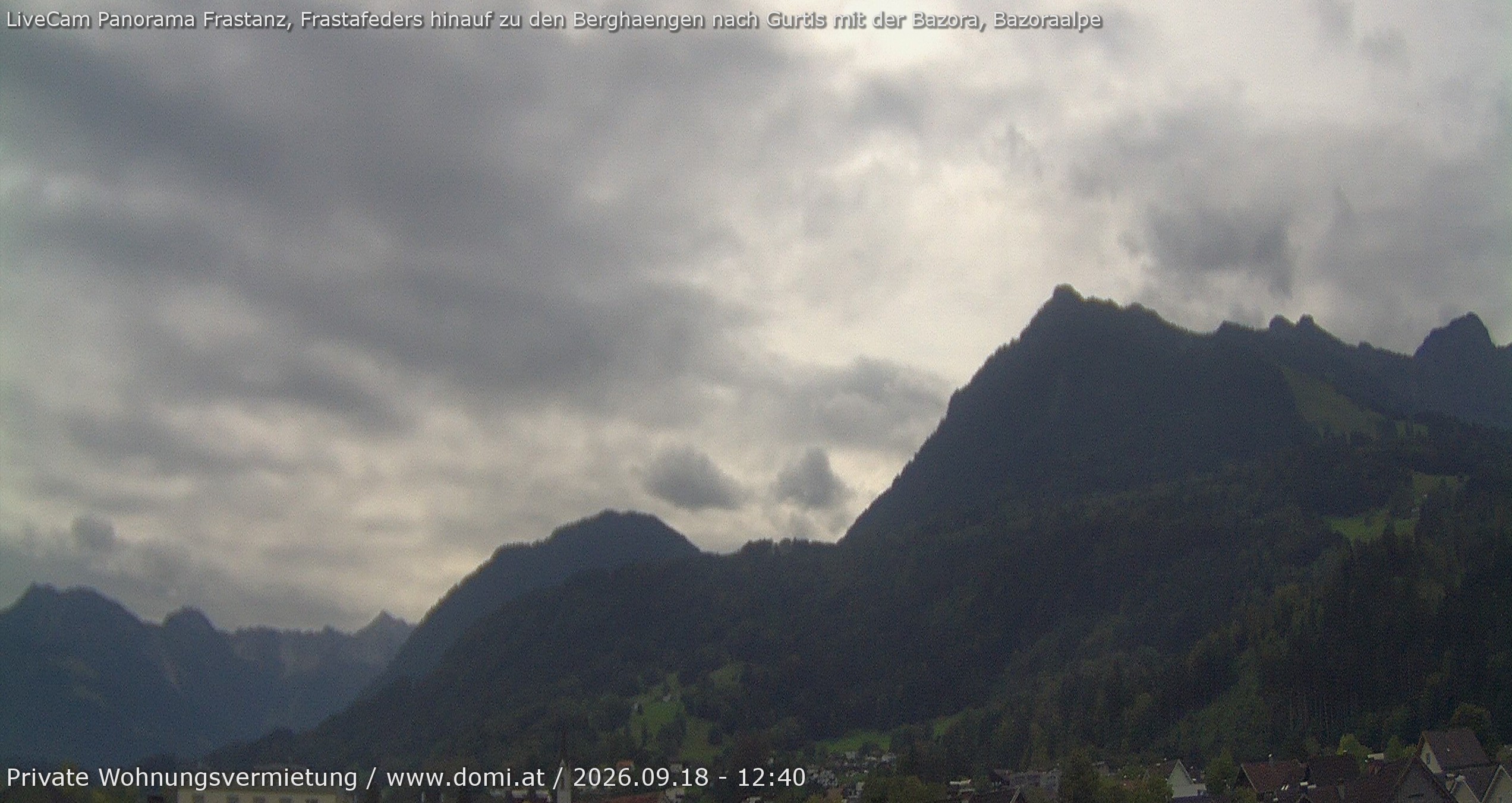 Archiv Foto Webcam Ausblick von Frastanz aus auf die Bazora in Gurtis