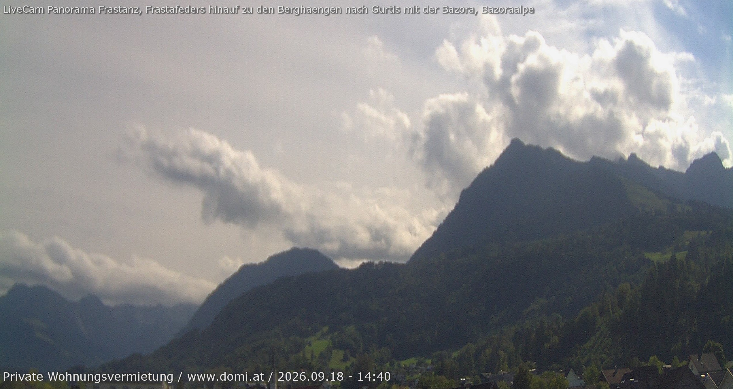 Archiv Foto Webcam Ausblick von Frastanz aus auf die Bazora in Gurtis