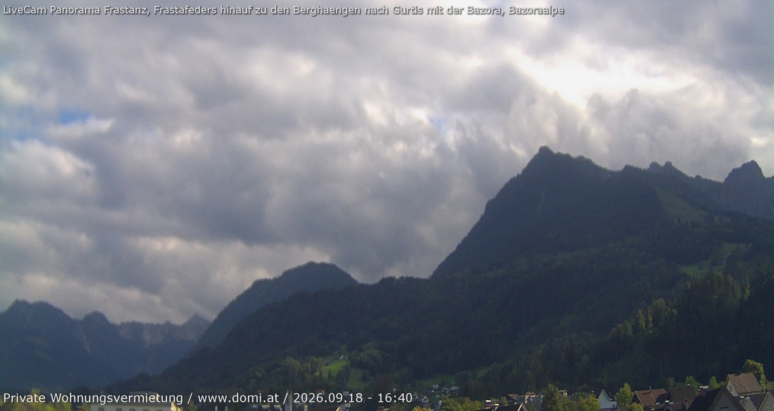 Archiv Foto Webcam Ausblick von Frastanz aus auf die Bazora in Gurtis