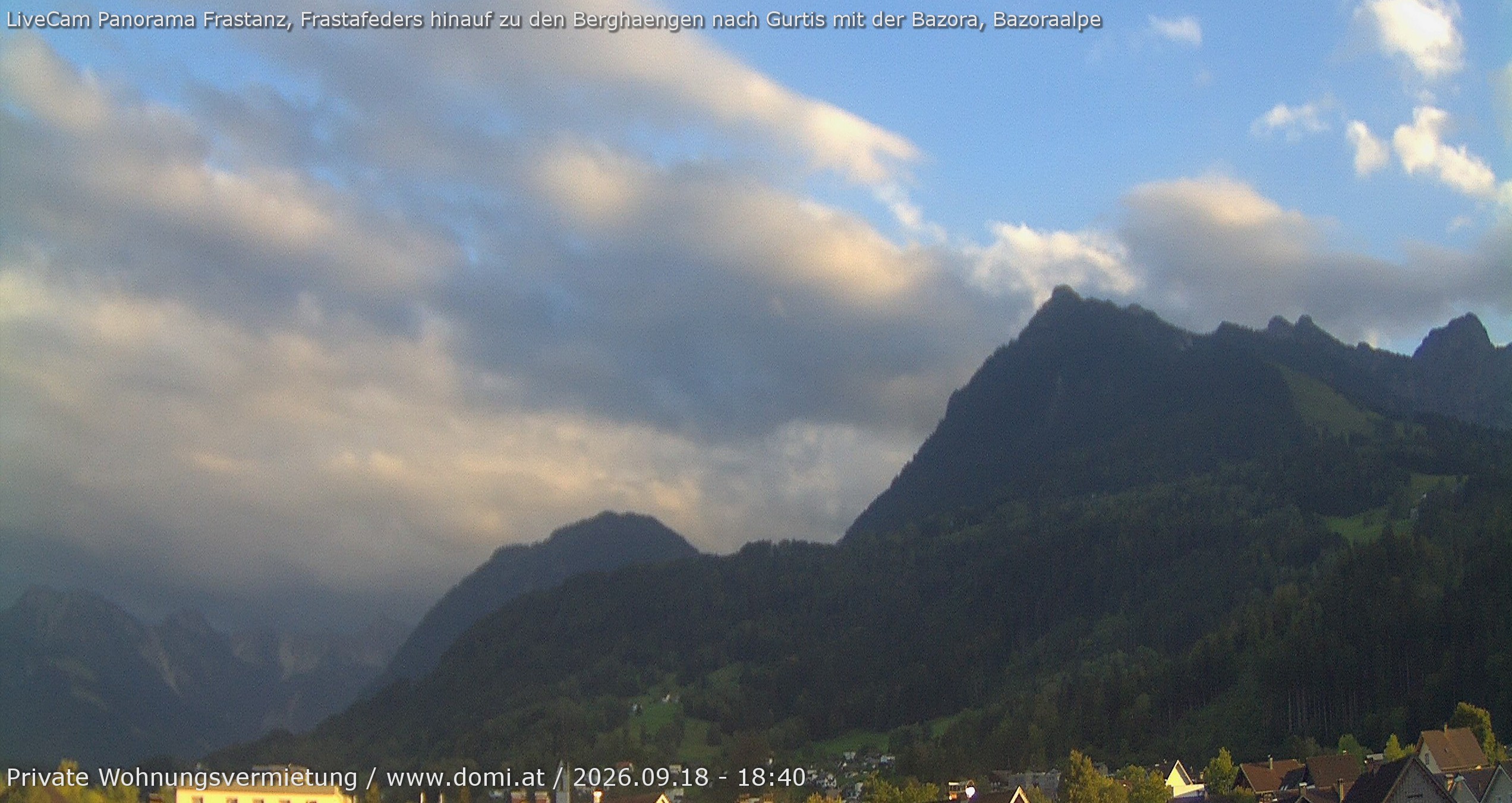 Archiv Foto Webcam Ausblick von Frastanz aus auf die Bazora in Gurtis