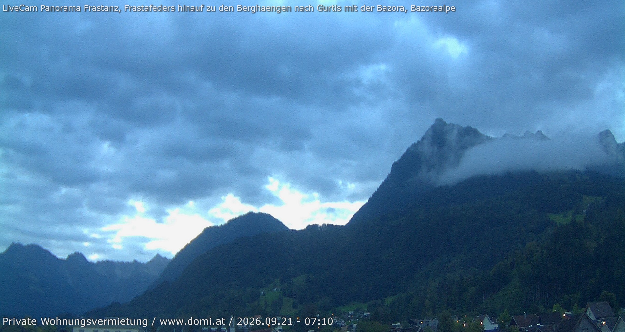 Archiv Foto Webcam Ausblick von Frastanz aus auf die Bazora in Gurtis