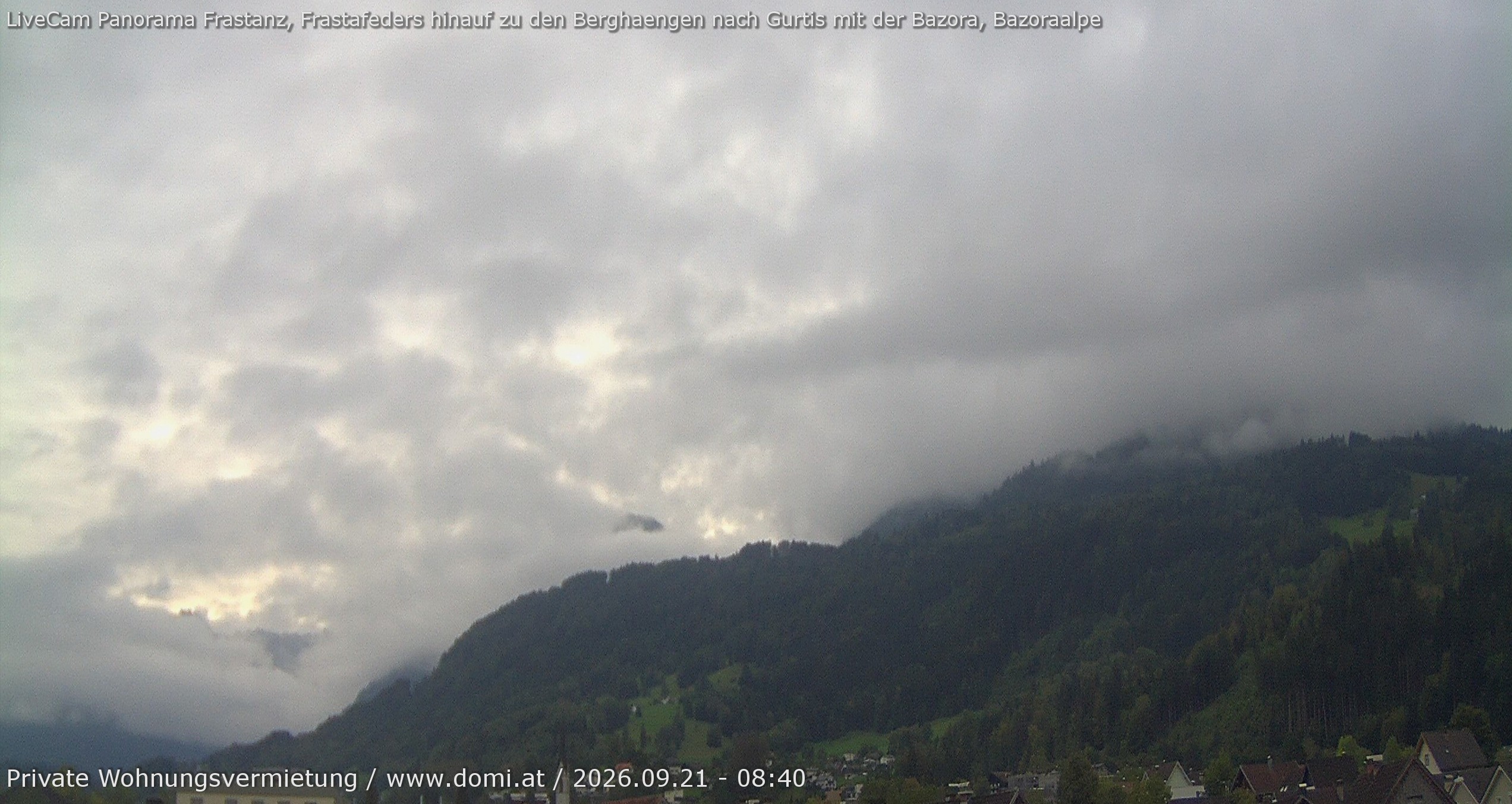 Archiv Foto Webcam Ausblick von Frastanz aus auf die Bazora in Gurtis