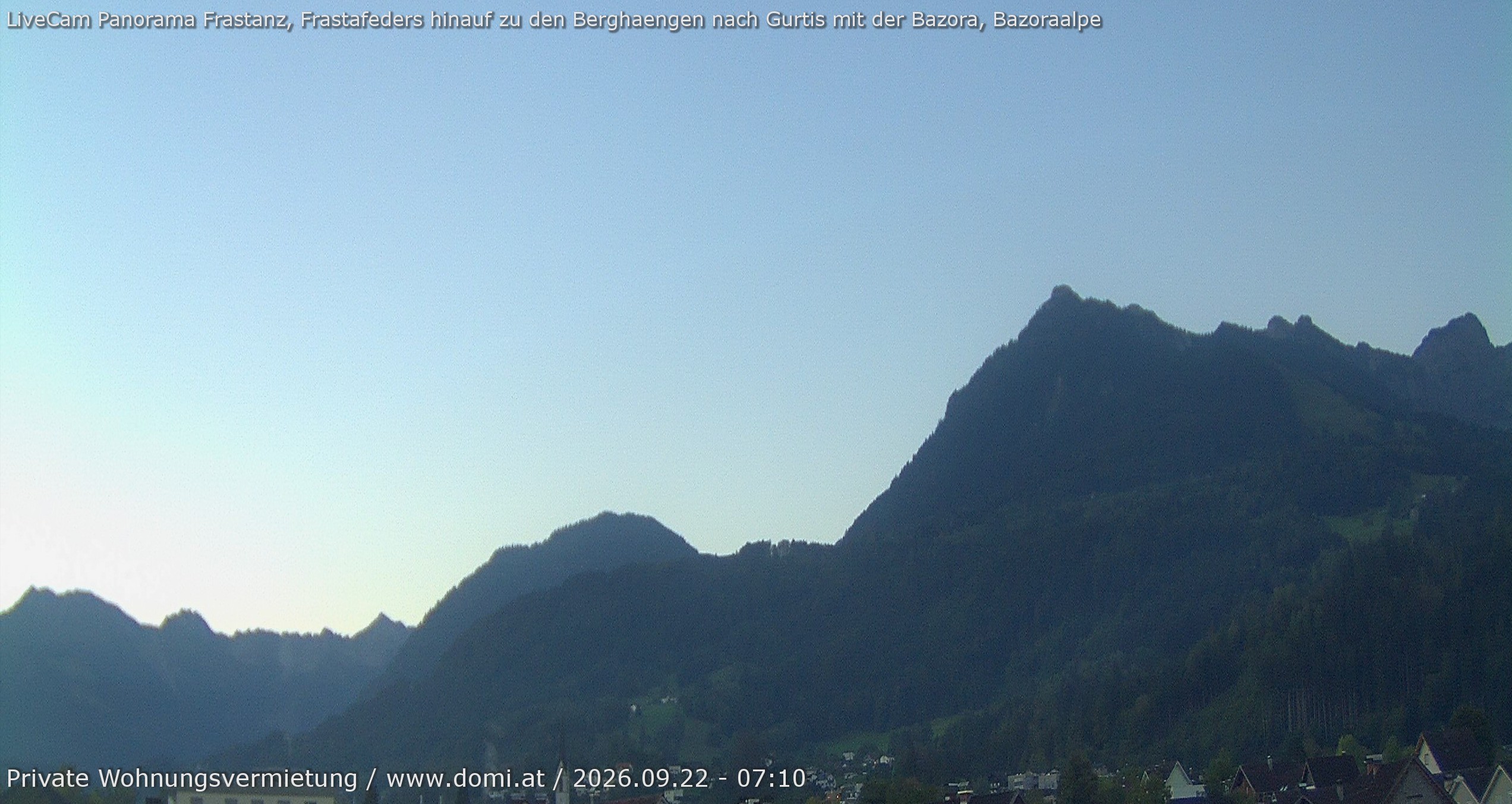 Archiv Foto Webcam Ausblick von Frastanz aus auf die Bazora in Gurtis