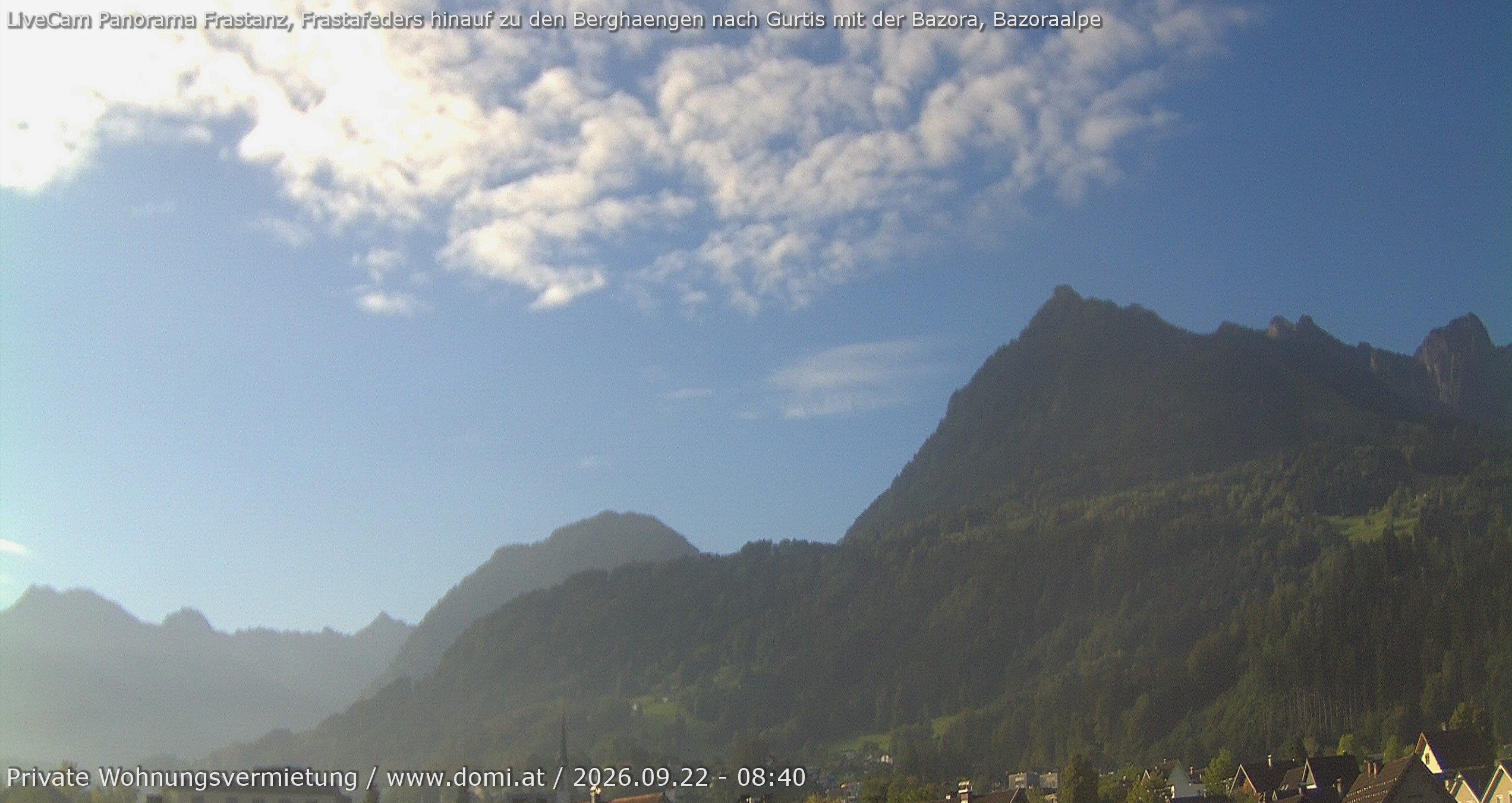 Archiv Foto Webcam Ausblick von Frastanz aus auf die Bazora in Gurtis