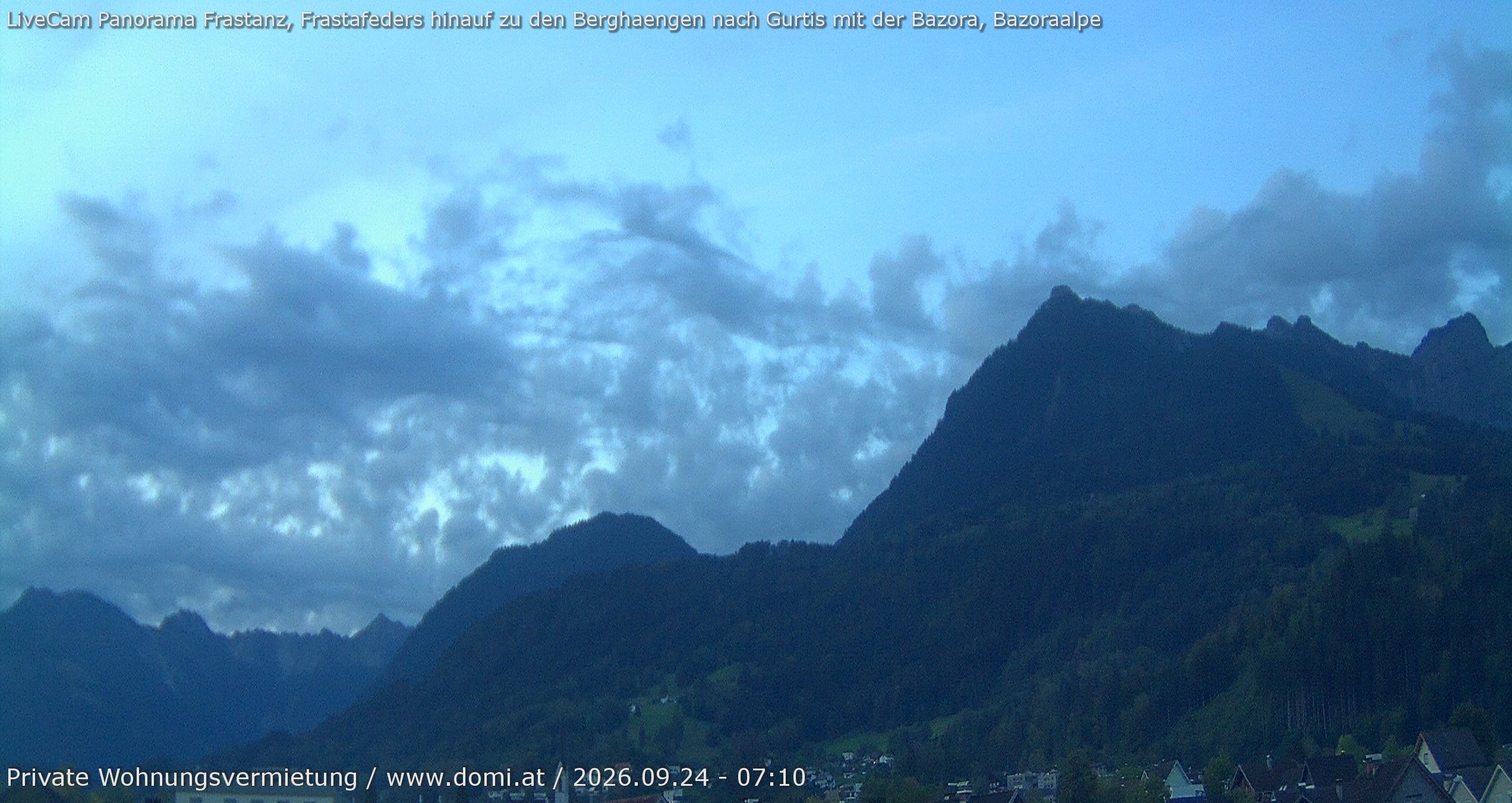 Archiv Foto Webcam Ausblick von Frastanz aus auf die Bazora in Gurtis