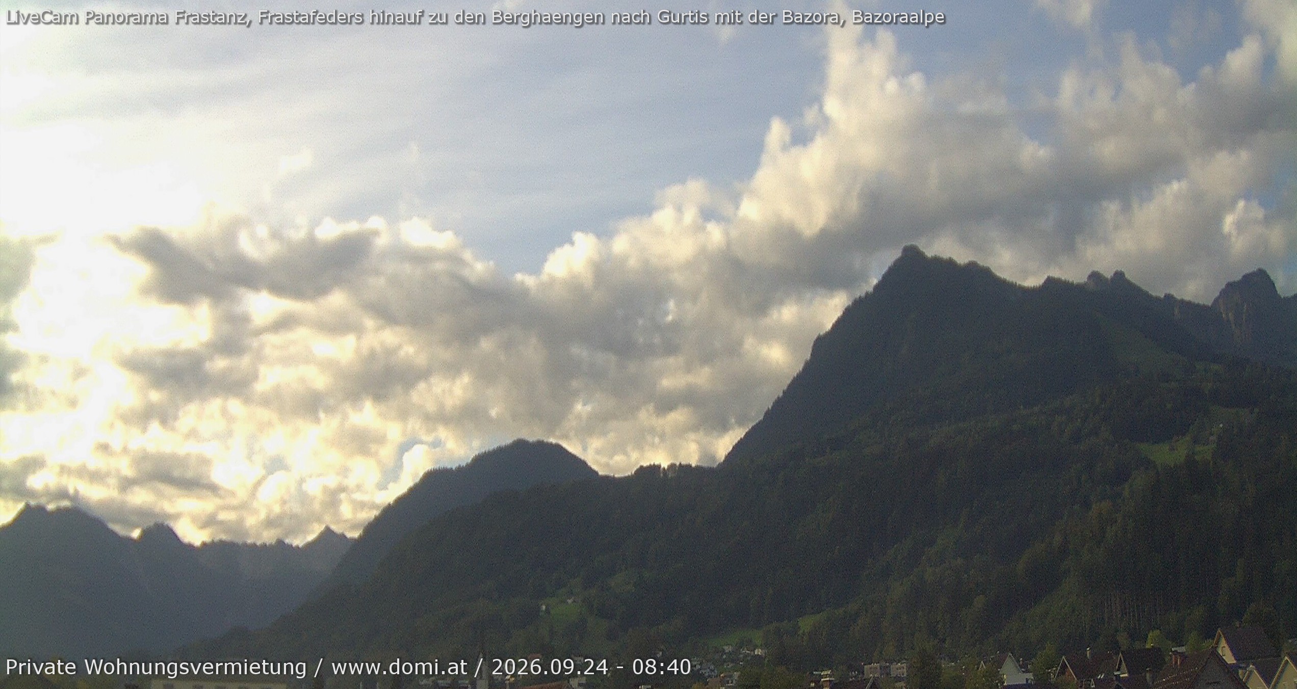 Archiv Foto Webcam Ausblick von Frastanz aus auf die Bazora in Gurtis