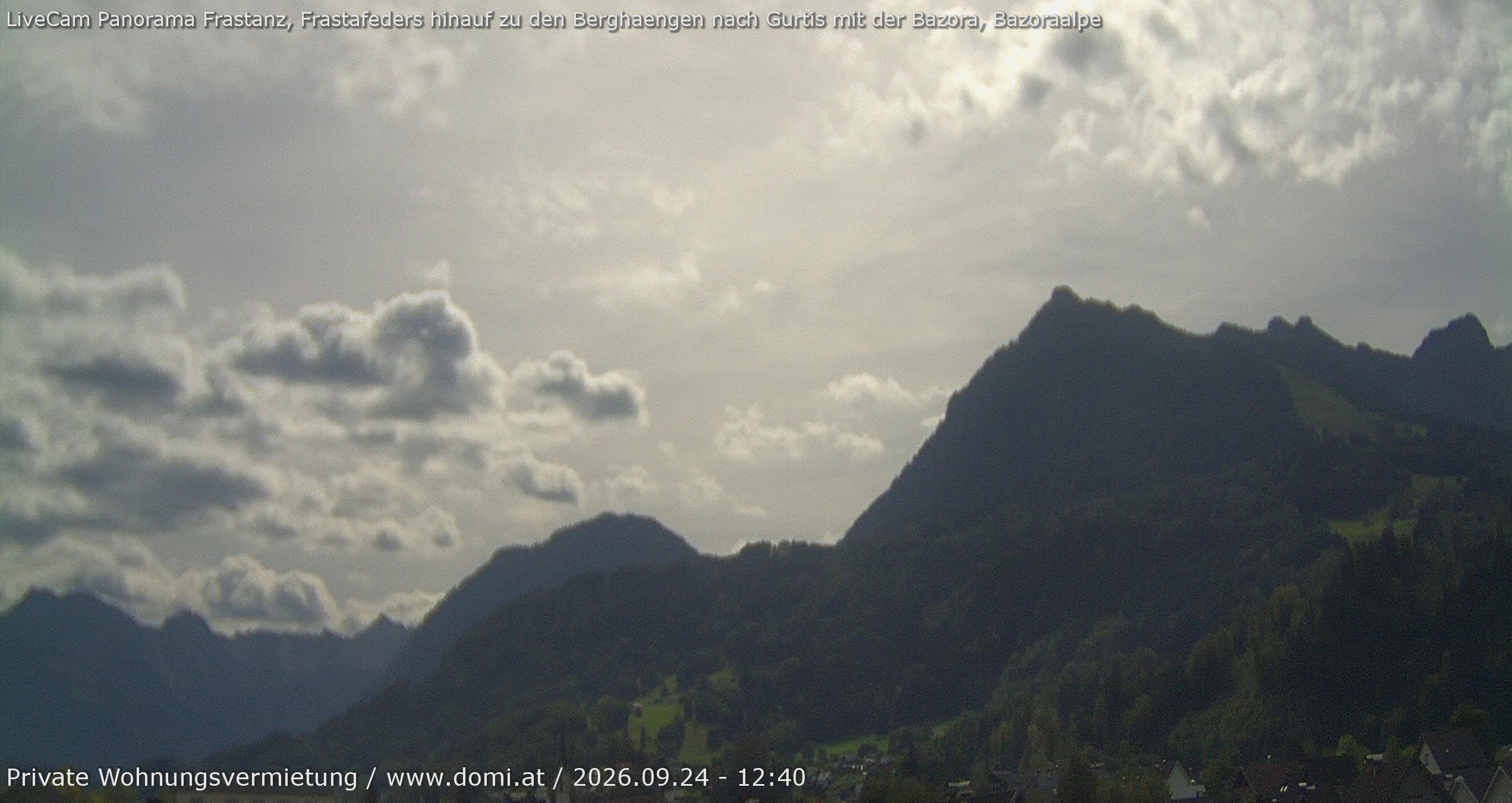 Archiv Foto Webcam Ausblick von Frastanz aus auf die Bazora in Gurtis
