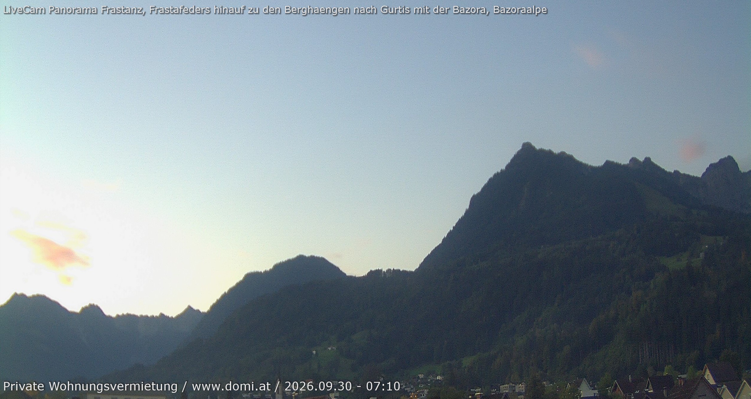 Archiv Foto Webcam Ausblick von Frastanz aus auf die Bazora in Gurtis