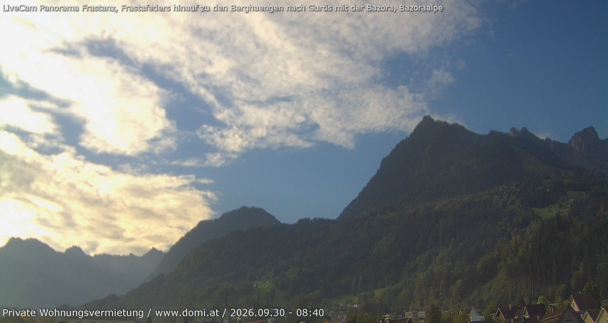 Archiv Foto Webcam Ausblick von Frastanz aus auf die Bazora in Gurtis