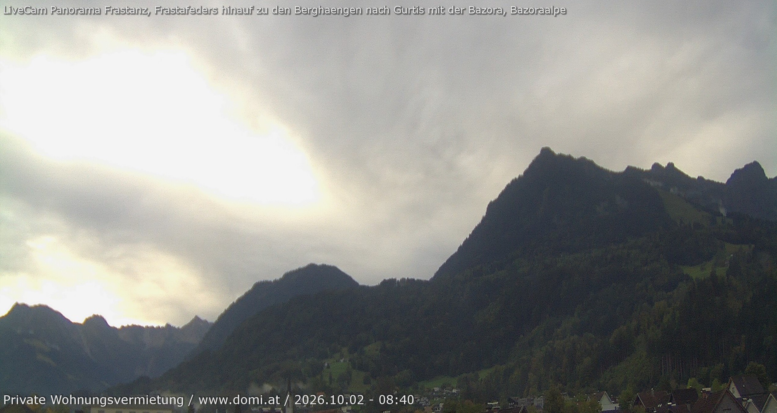 Archiv Foto Webcam Ausblick von Frastanz aus auf die Bazora in Gurtis