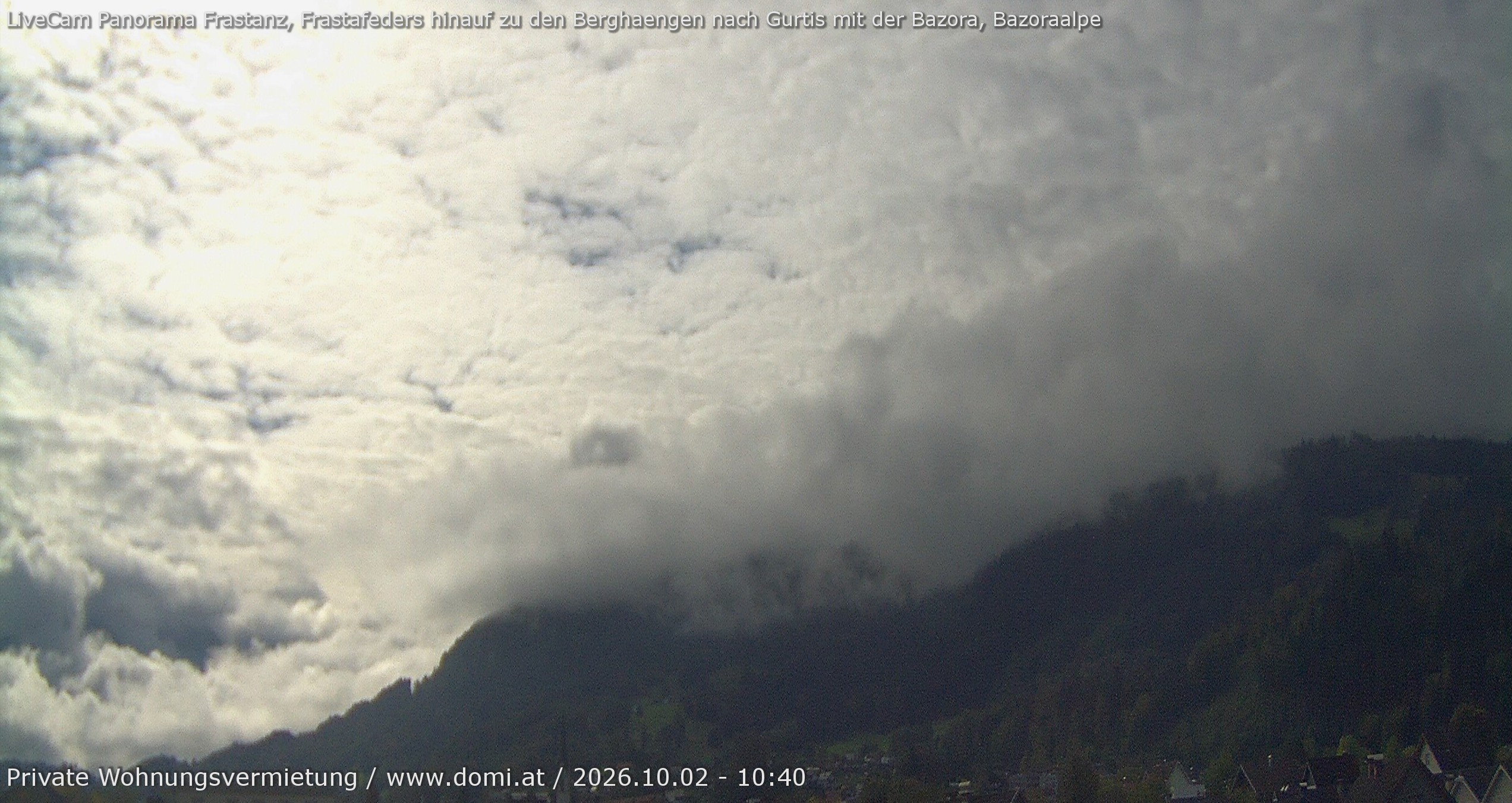 Archiv Foto Webcam Ausblick von Frastanz aus auf die Bazora in Gurtis