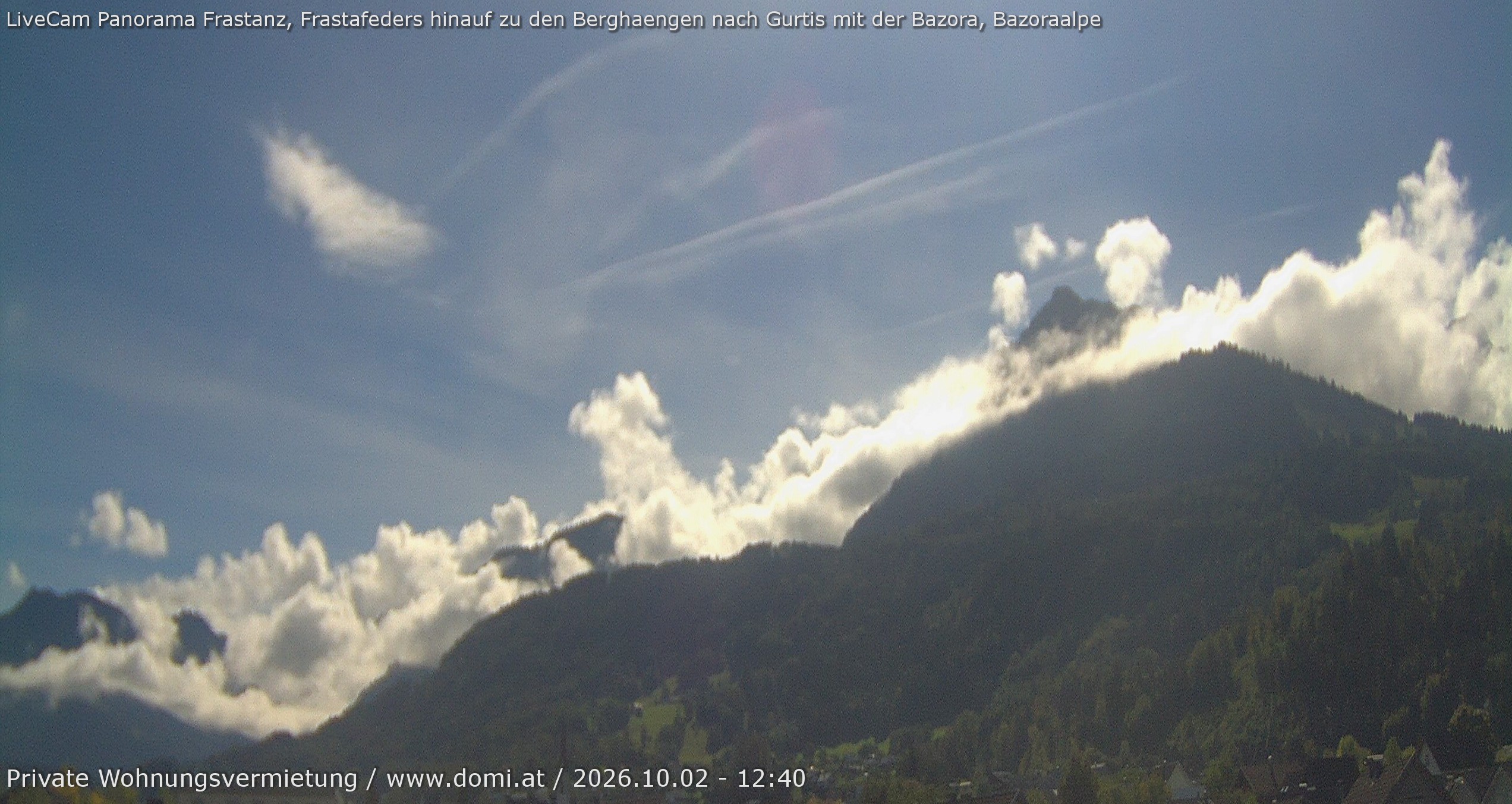 Archiv Foto Webcam Ausblick von Frastanz aus auf die Bazora in Gurtis