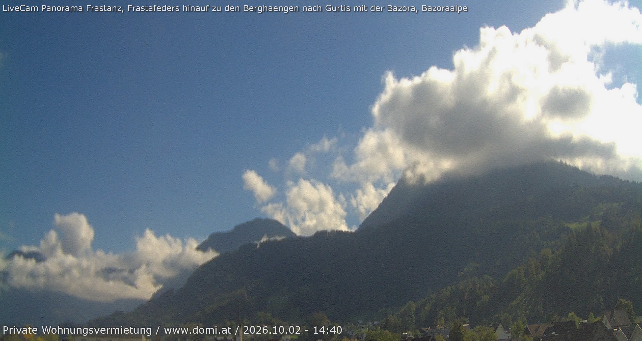 Archiv Foto Webcam Ausblick von Frastanz aus auf die Bazora in Gurtis