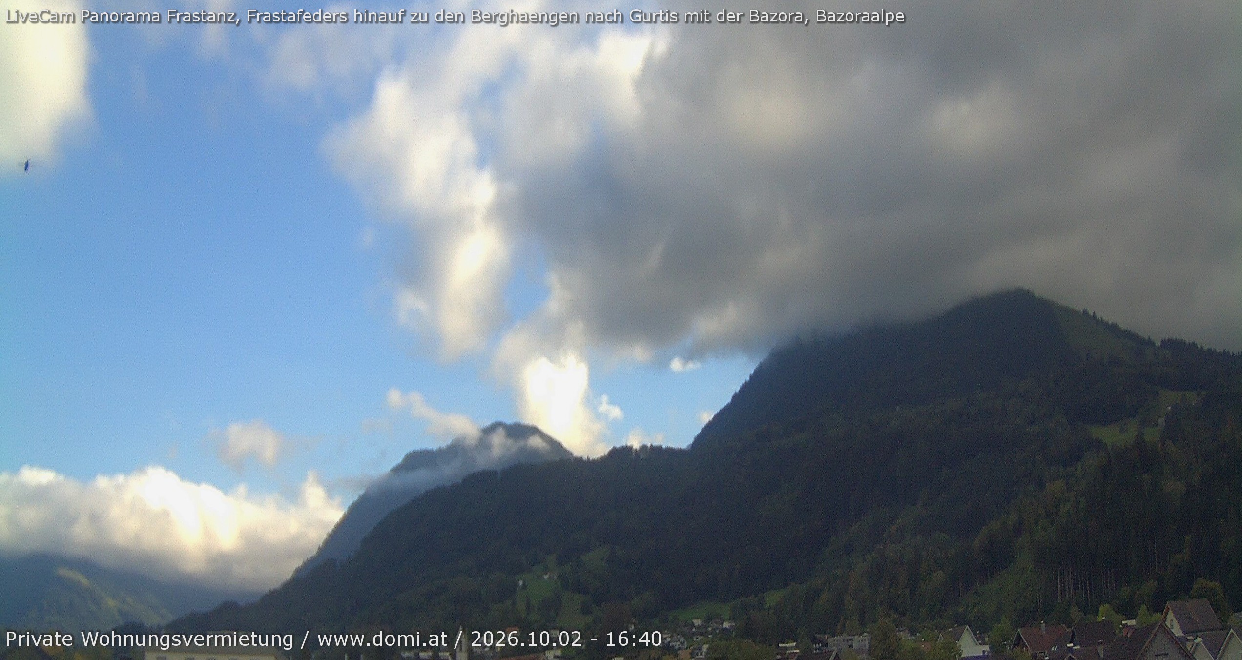 Archiv Foto Webcam Ausblick von Frastanz aus auf die Bazora in Gurtis