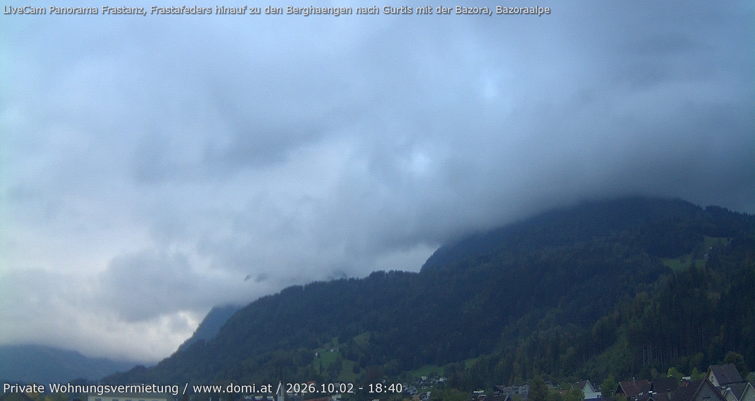 Archiv Foto Webcam Ausblick von Frastanz aus auf die Bazora in Gurtis