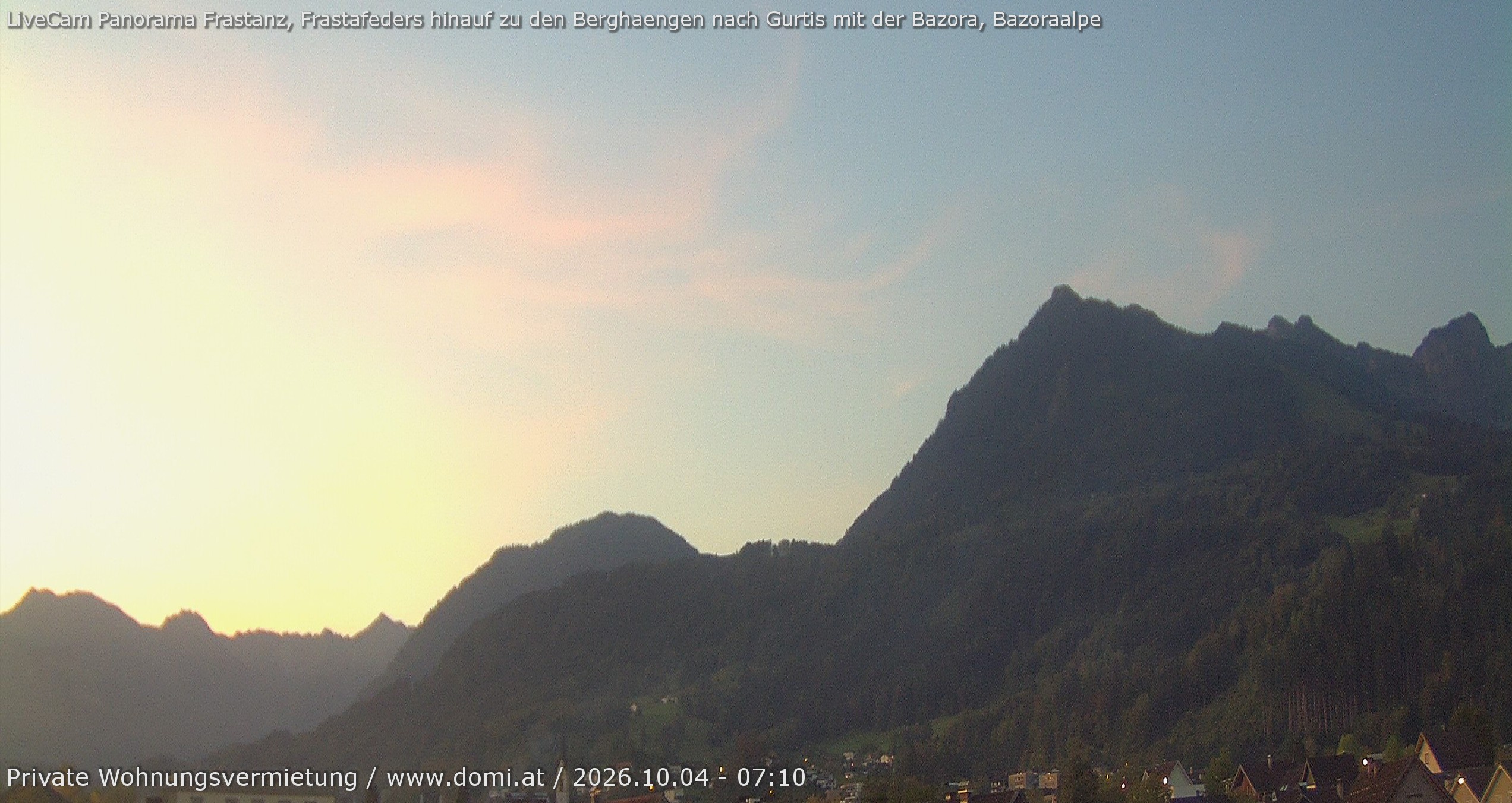 Archiv Foto Webcam Ausblick von Frastanz aus auf die Bazora in Gurtis