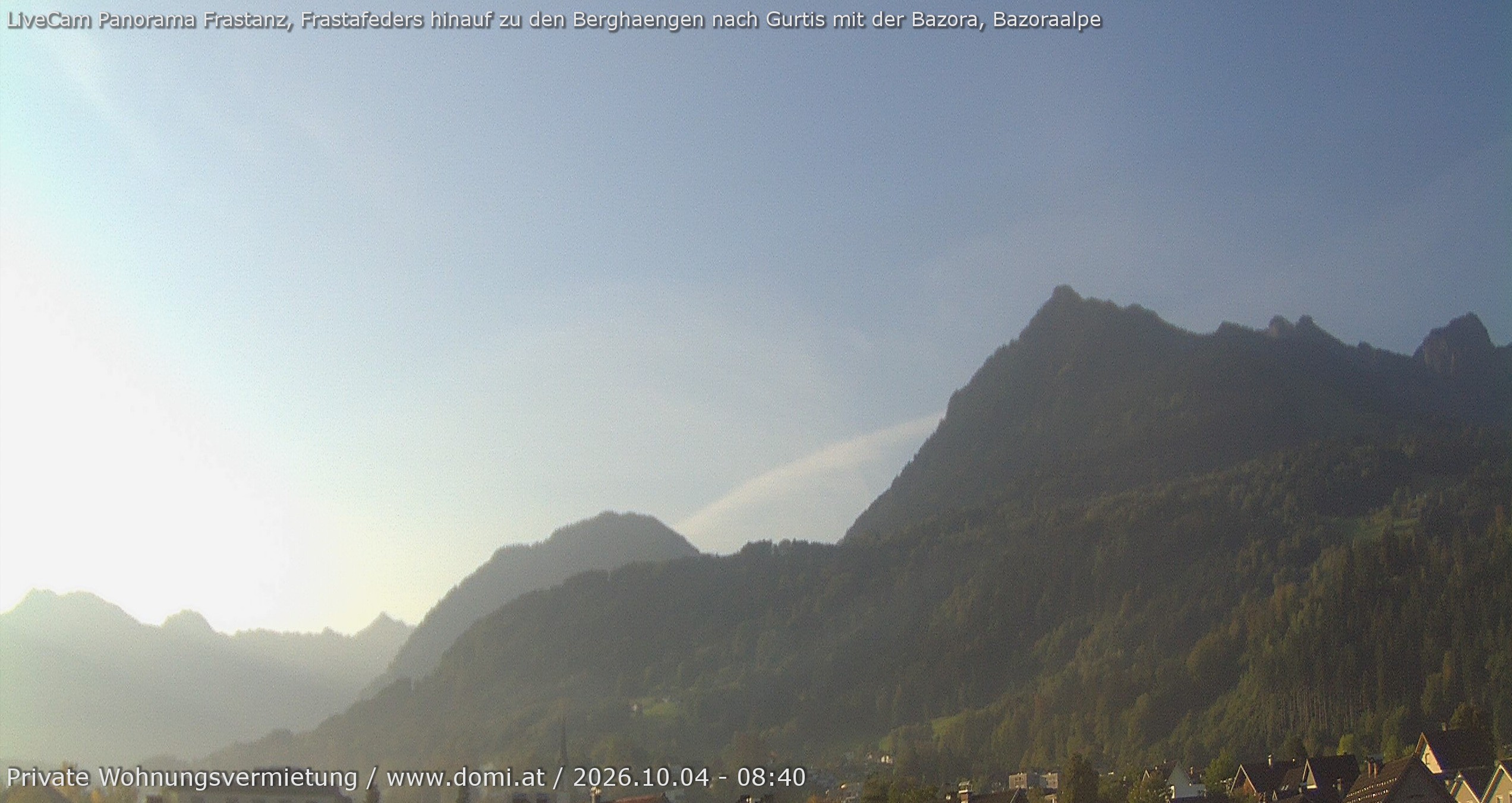 Archiv Foto Webcam Ausblick von Frastanz aus auf die Bazora in Gurtis