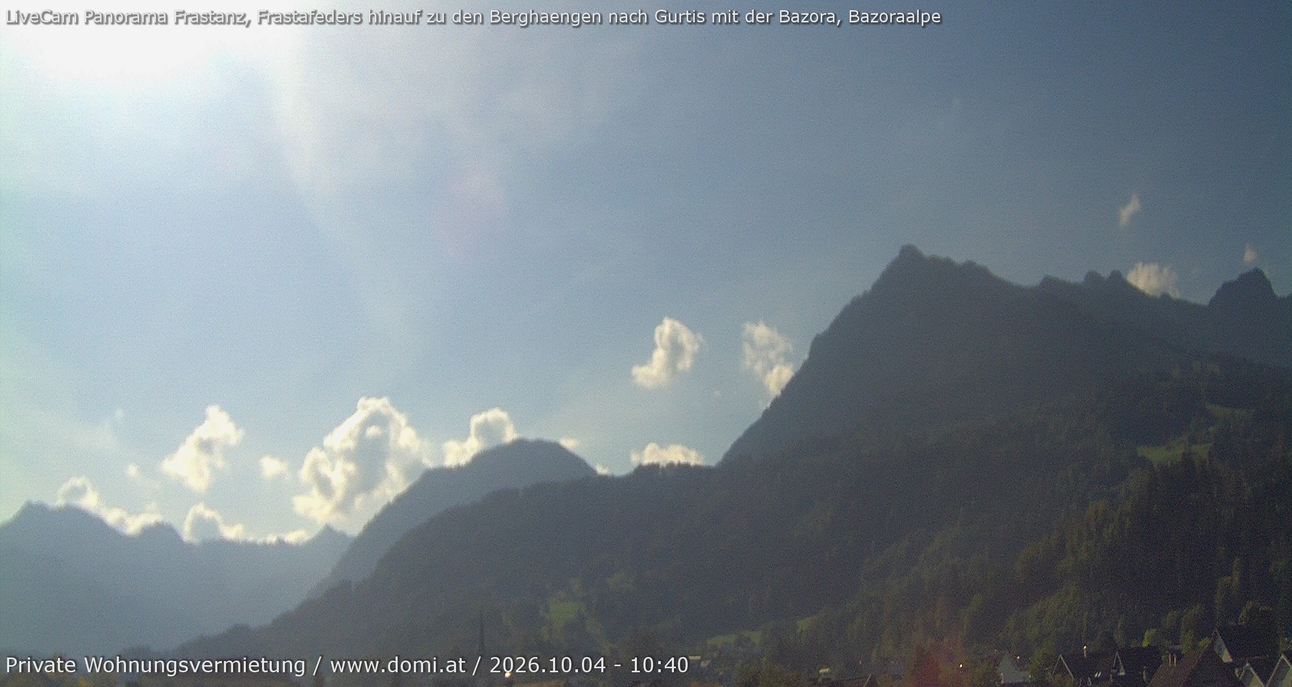 Archiv Foto Webcam Ausblick von Frastanz aus auf die Bazora in Gurtis