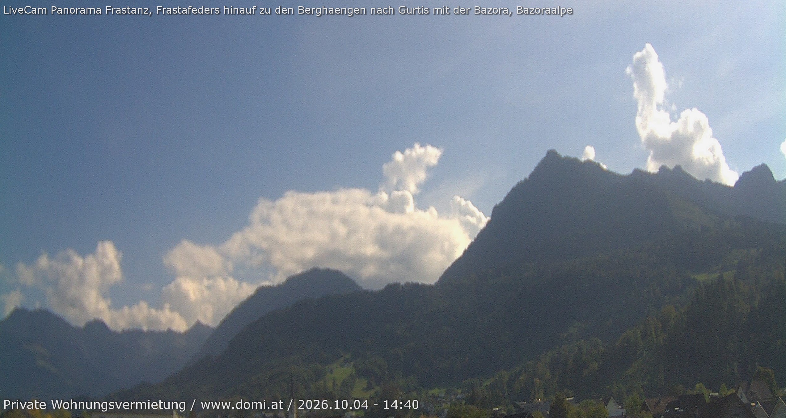 Archiv Foto Webcam Ausblick von Frastanz aus auf die Bazora in Gurtis