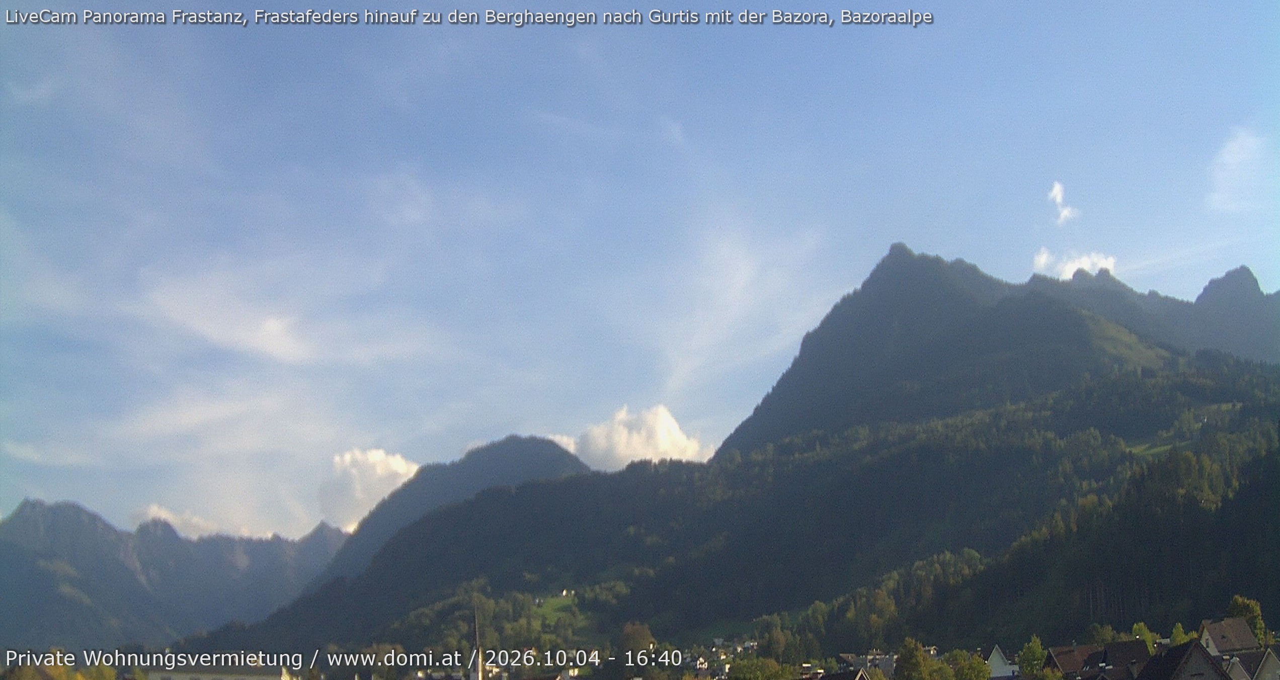 Archiv Foto Webcam Ausblick von Frastanz aus auf die Bazora in Gurtis