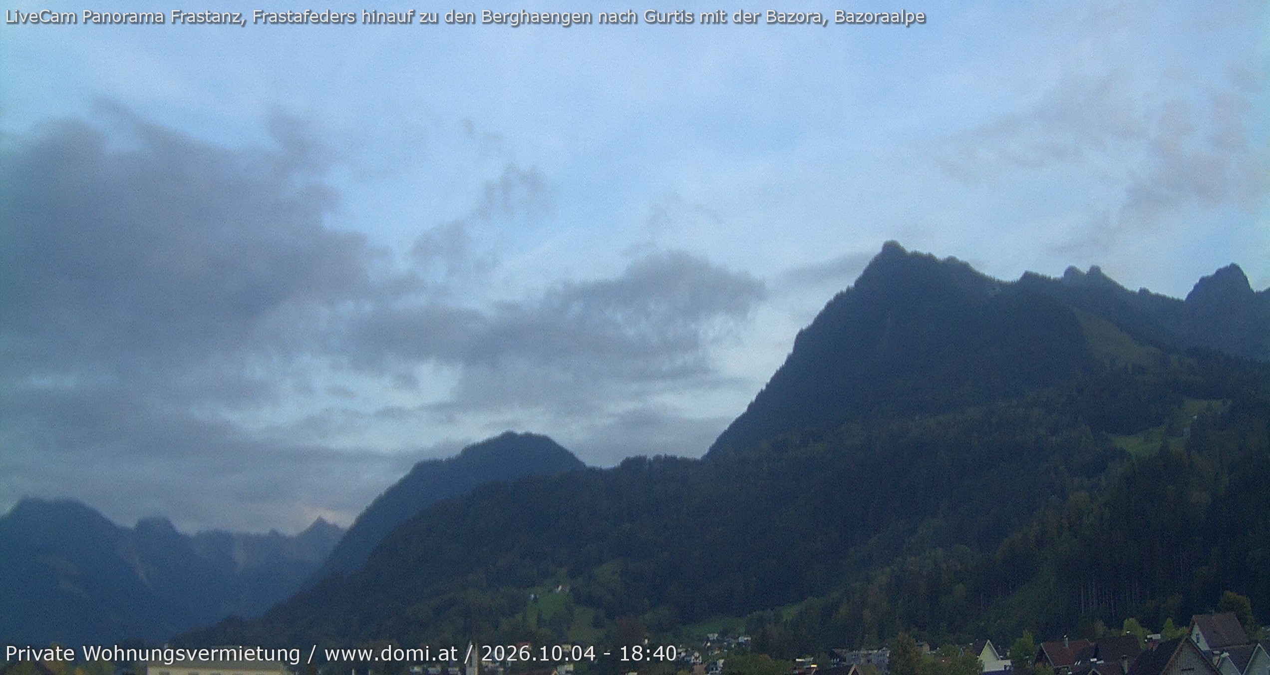 Archiv Foto Webcam Ausblick von Frastanz aus auf die Bazora in Gurtis