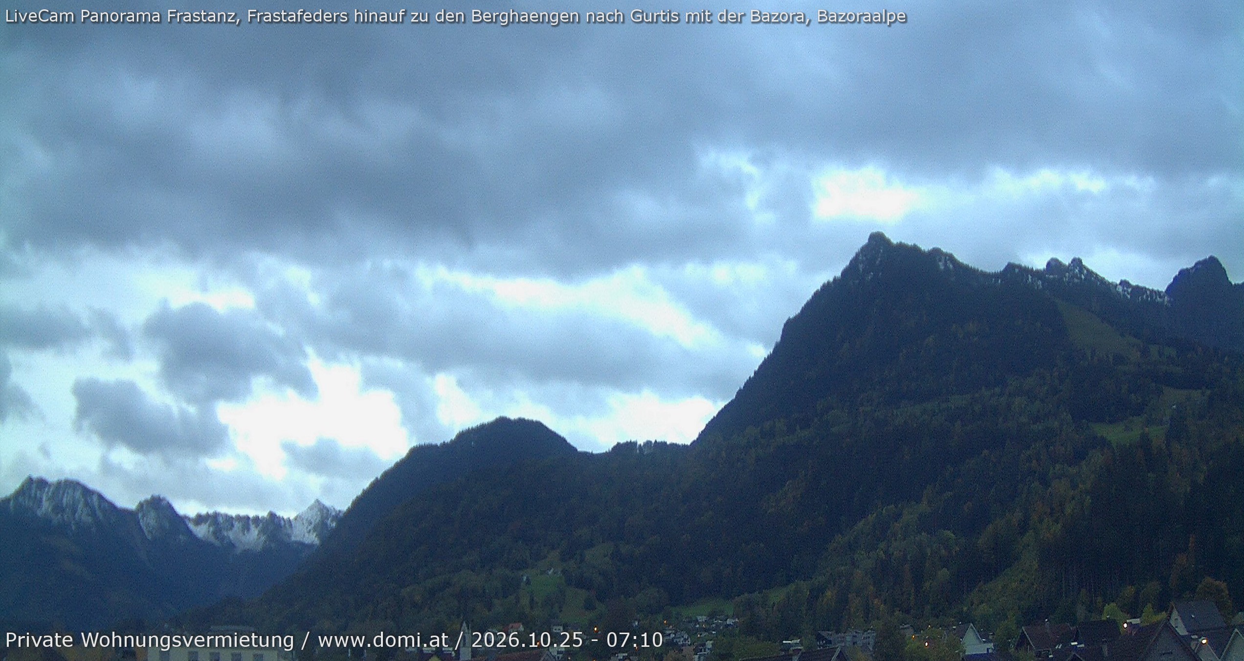 Archiv Foto Webcam Ausblick von Frastanz aus auf die Bazora in Gurtis