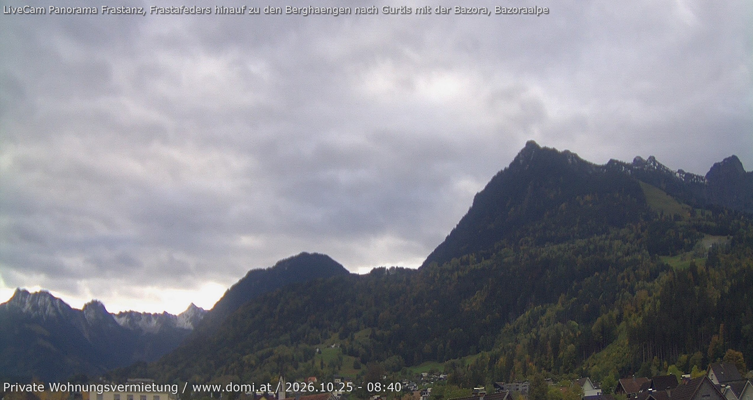 Archiv Foto Webcam Ausblick von Frastanz aus auf die Bazora in Gurtis