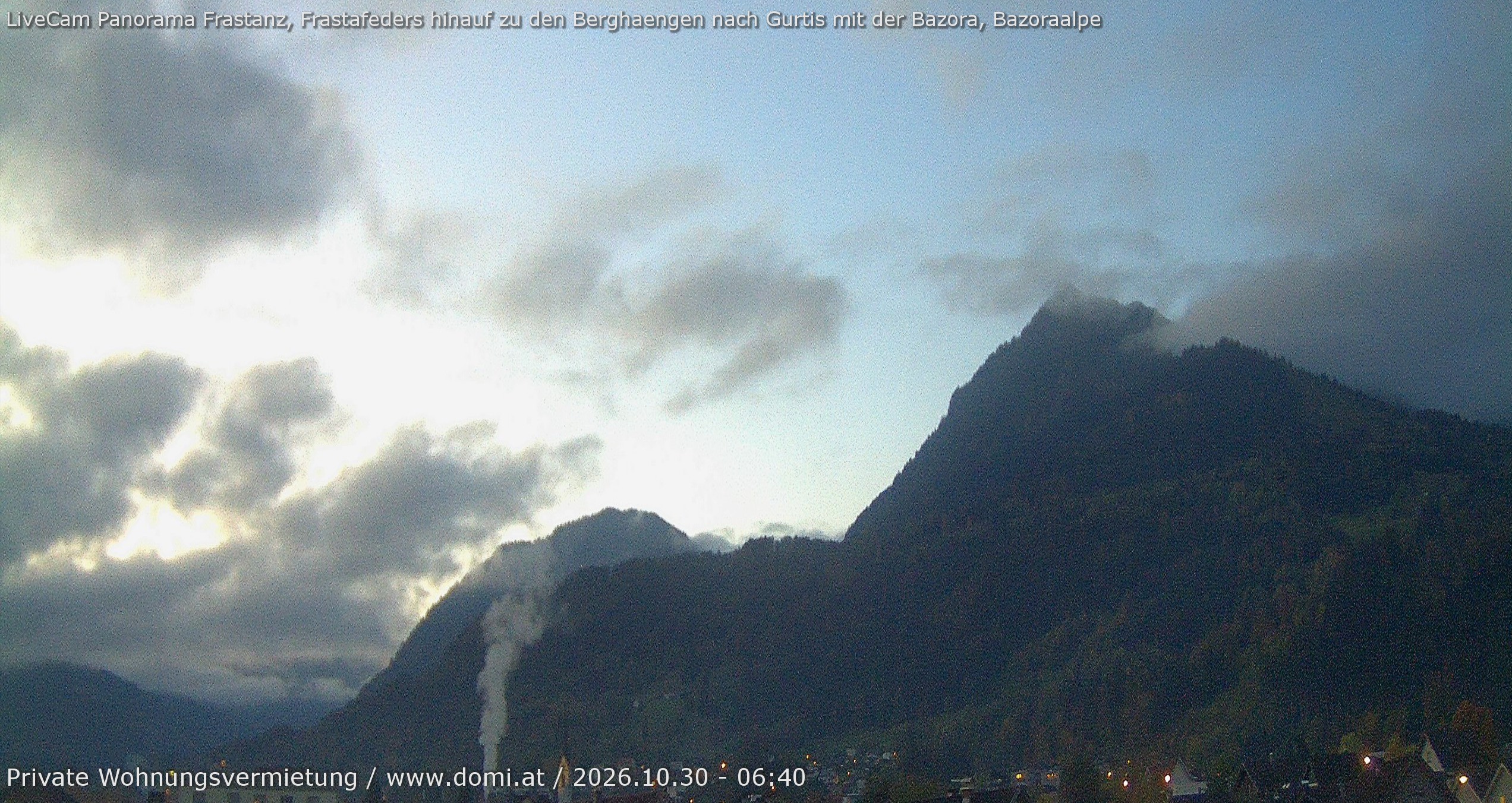 Archiv Foto Webcam Ausblick von Frastanz aus auf die Bazora in Gurtis