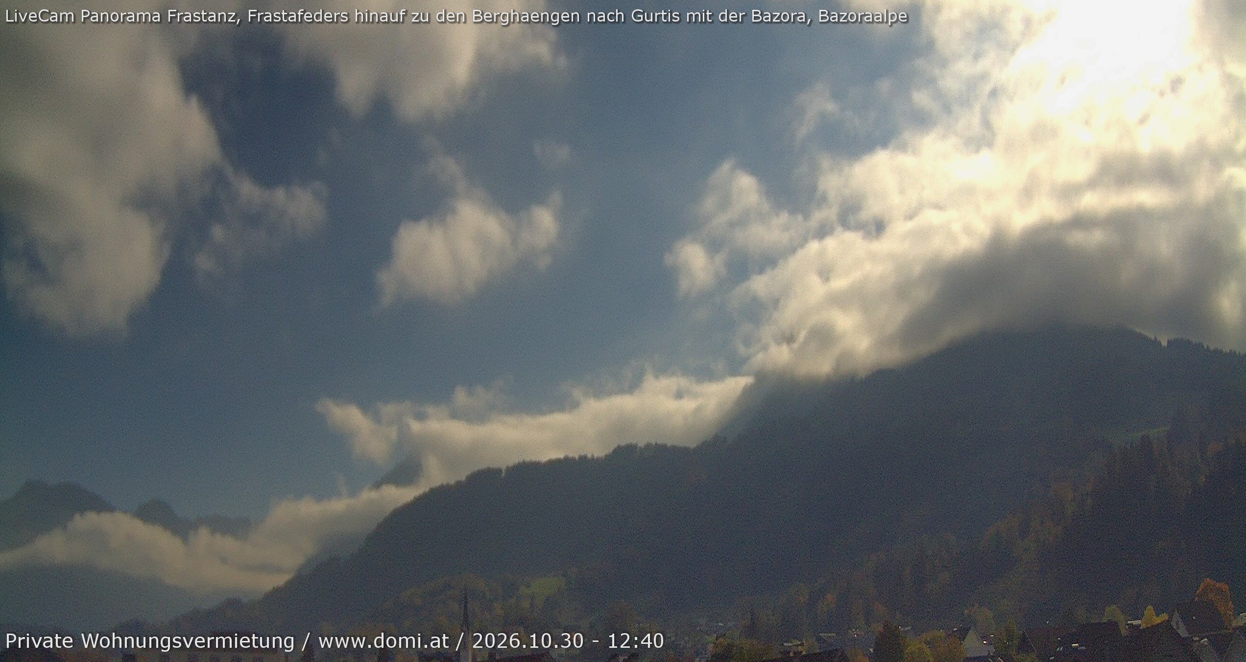 Archiv Foto Webcam Ausblick von Frastanz aus auf die Bazora in Gurtis