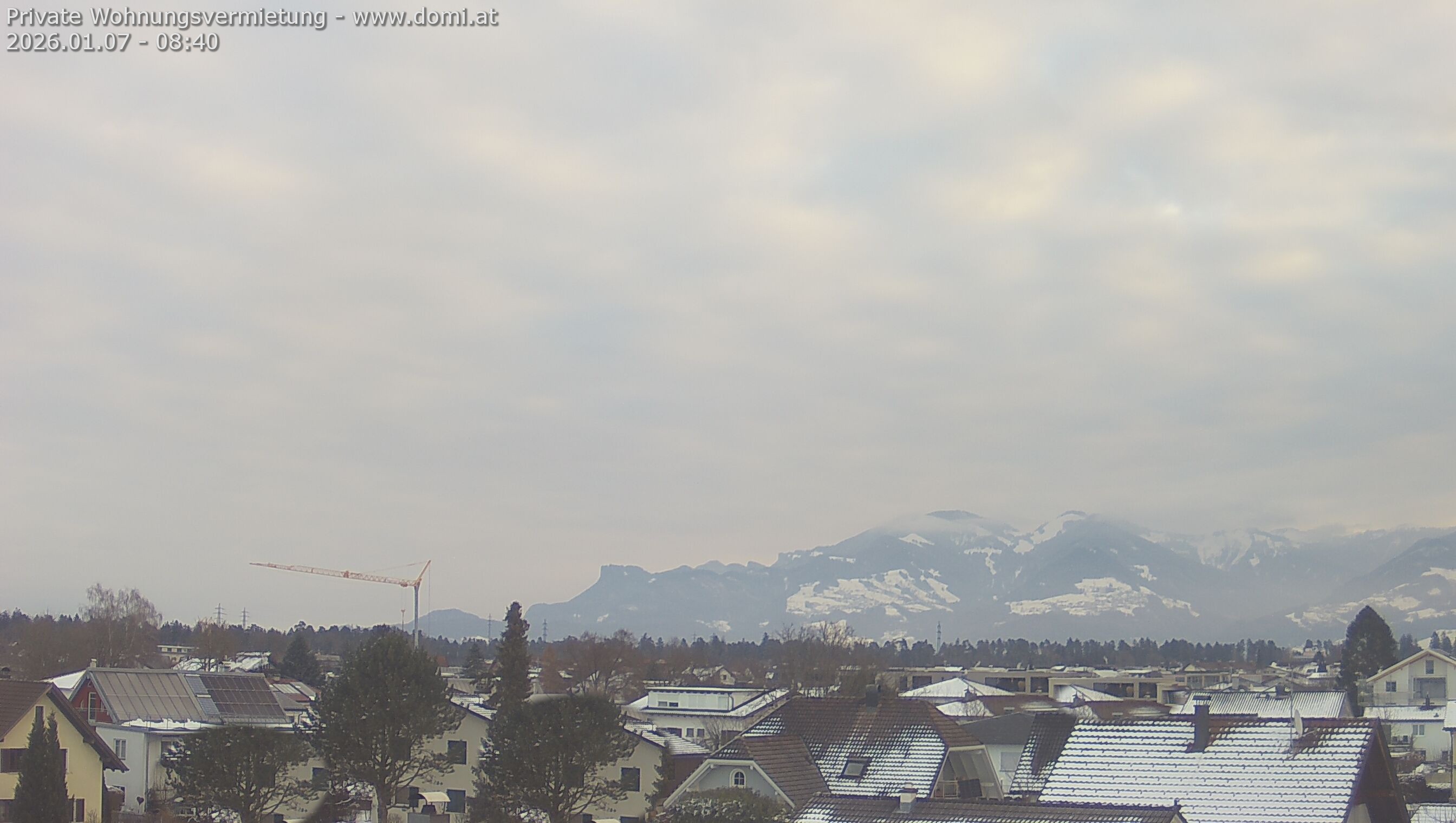 Archiv Foto Webcam Ausblick von Feldkirch über das Rheintal auf die Hohe Kugel