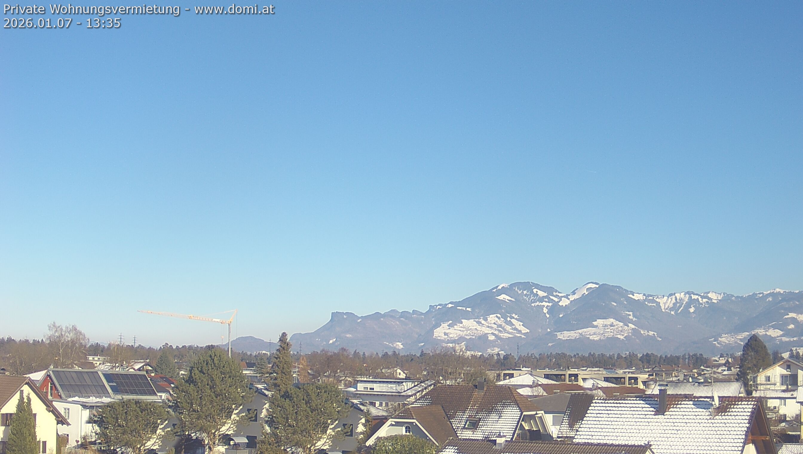 Archiv Foto Webcam Ausblick von Feldkirch über das Rheintal auf die Hohe Kugel