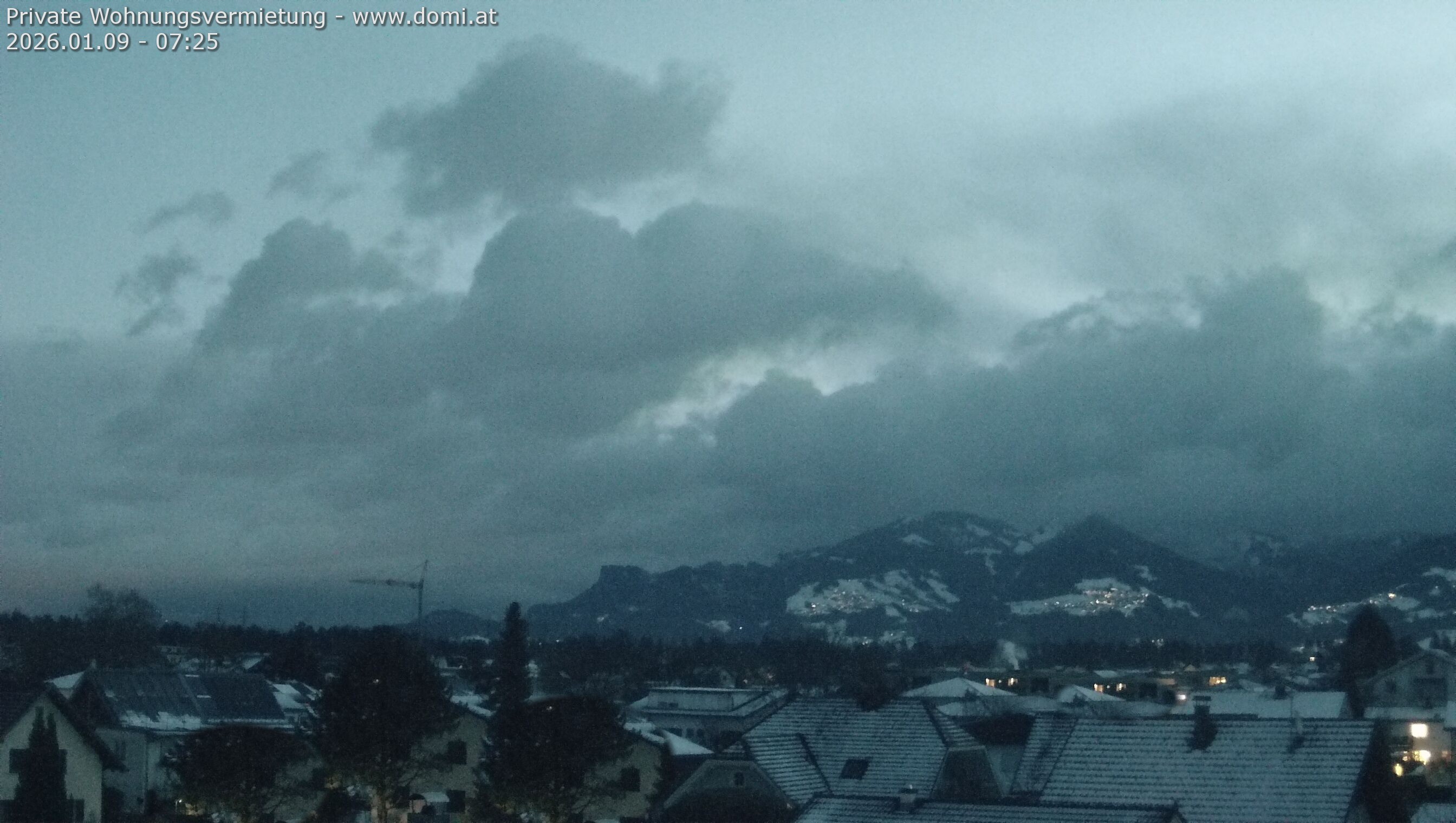 Archiv Foto Webcam Ausblick von Feldkirch über das Rheintal auf die Hohe Kugel