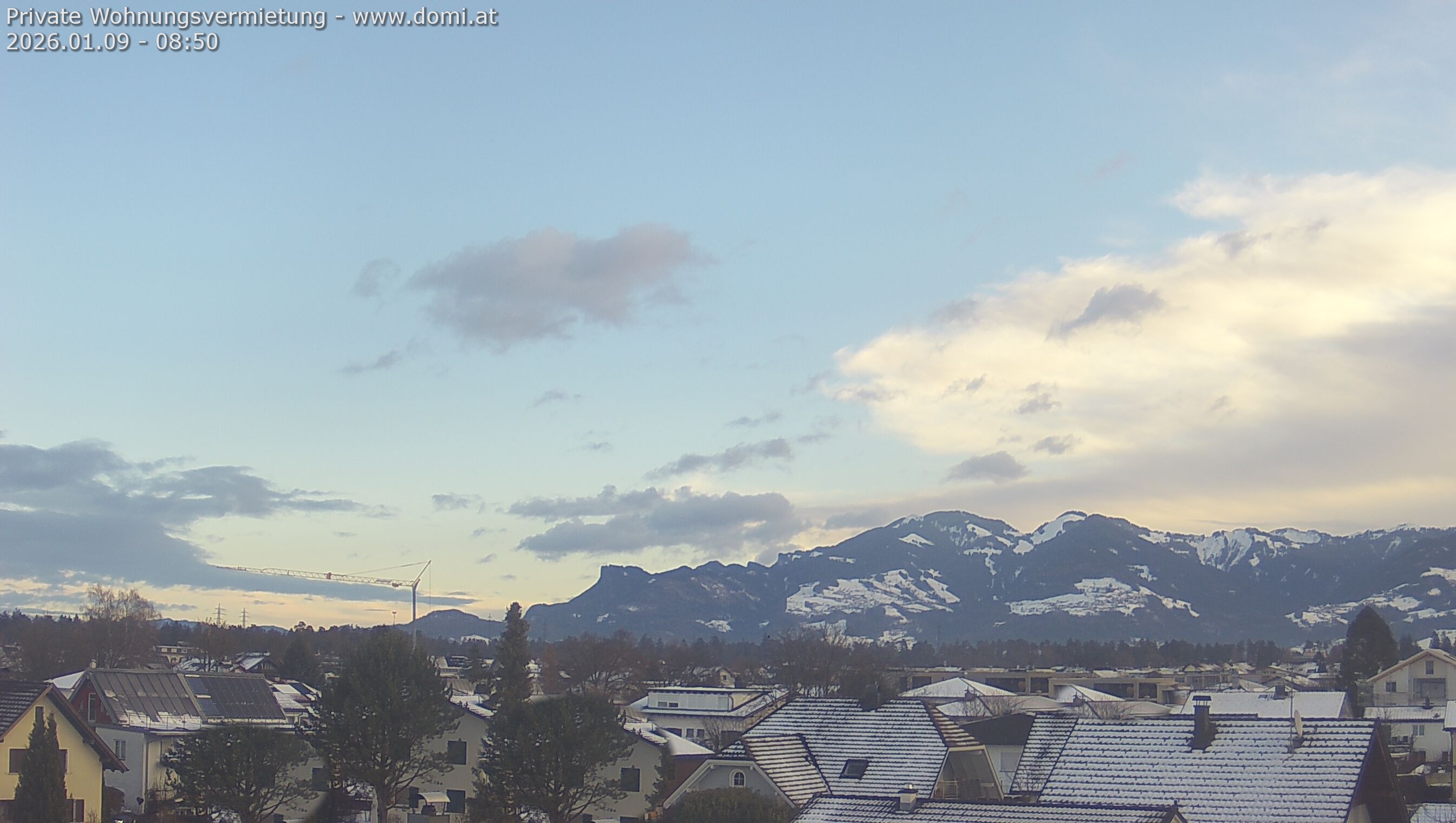 Archiv Foto Webcam Ausblick von Feldkirch über das Rheintal auf die Hohe Kugel