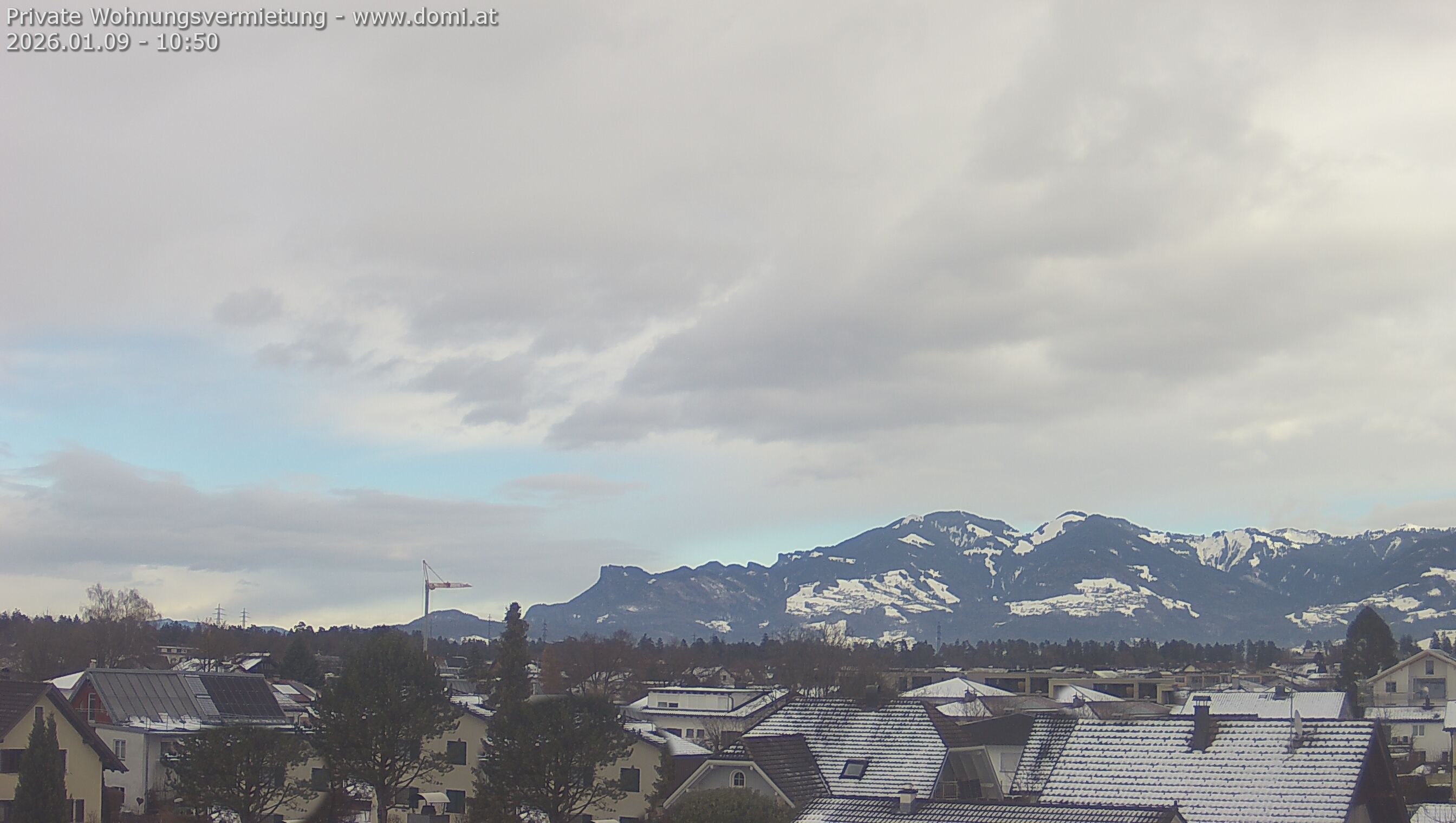Archiv Foto Webcam Ausblick von Feldkirch über das Rheintal auf die Hohe Kugel
