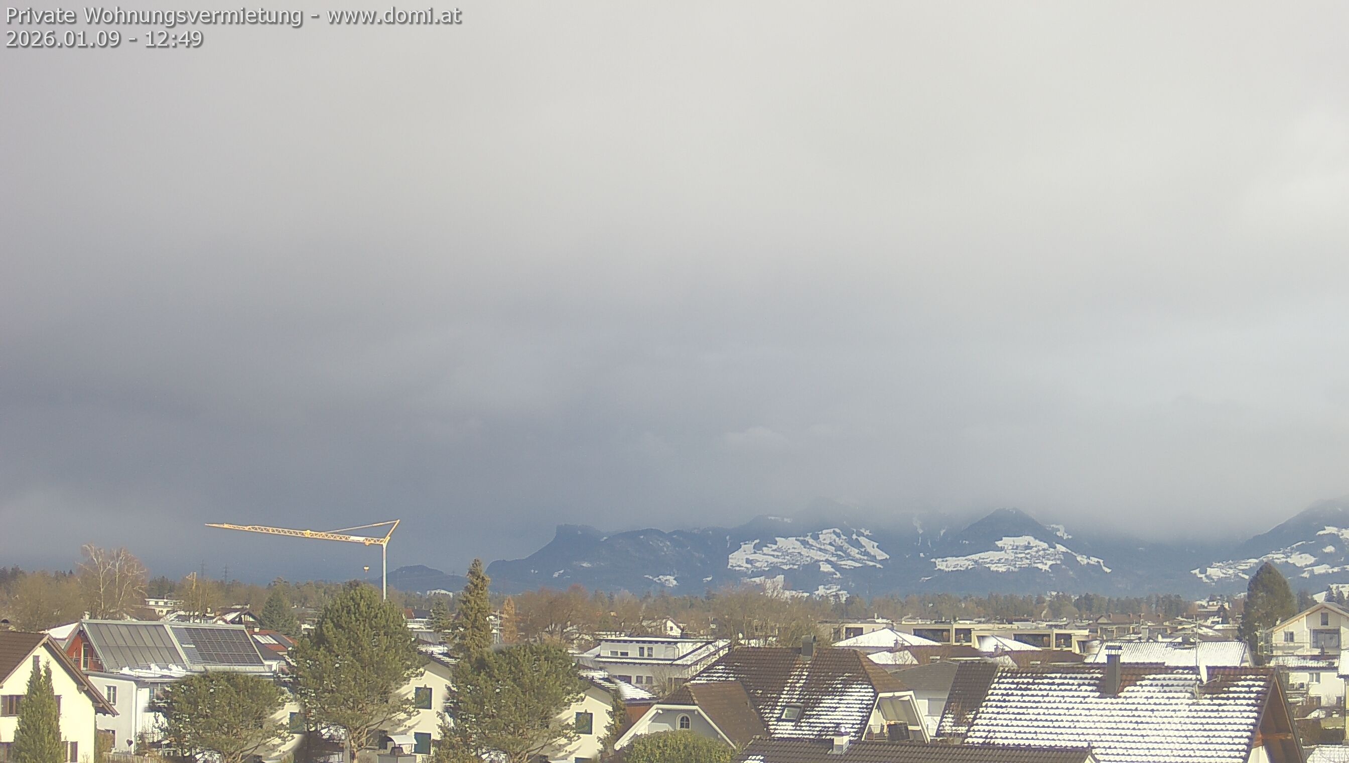 Archiv Foto Webcam Ausblick von Feldkirch über das Rheintal auf die Hohe Kugel