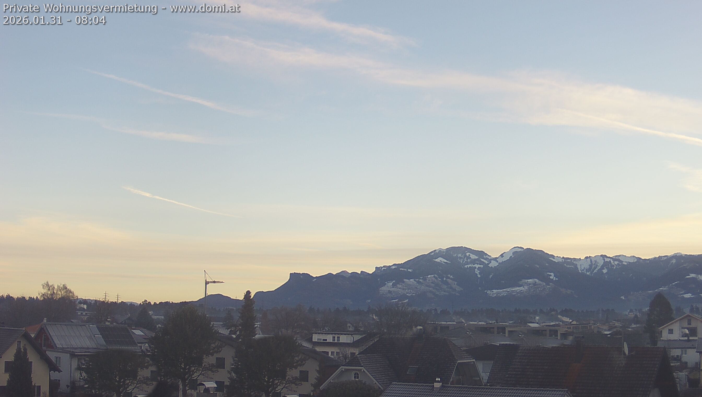 Archiv Foto Webcam Ausblick von Feldkirch über das Rheintal auf die Hohe Kugel