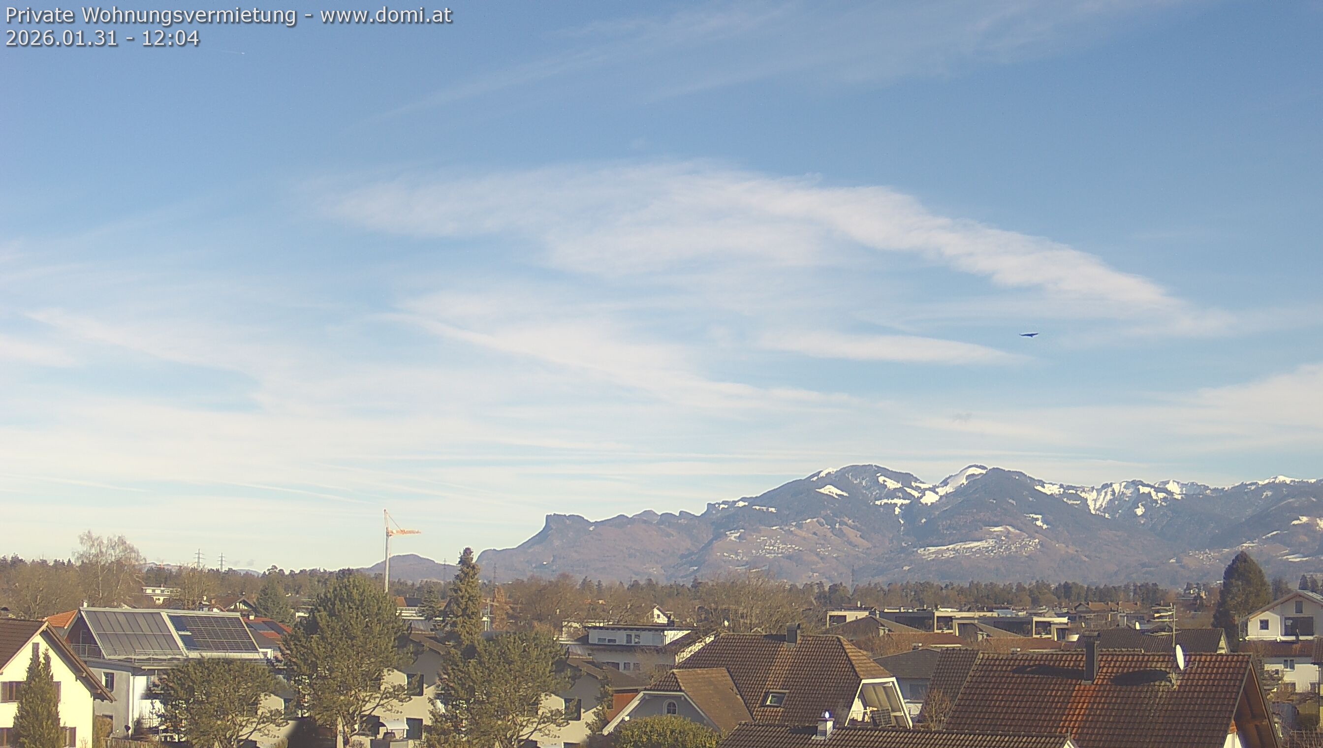 Archiv Foto Webcam Ausblick von Feldkirch über das Rheintal auf die Hohe Kugel