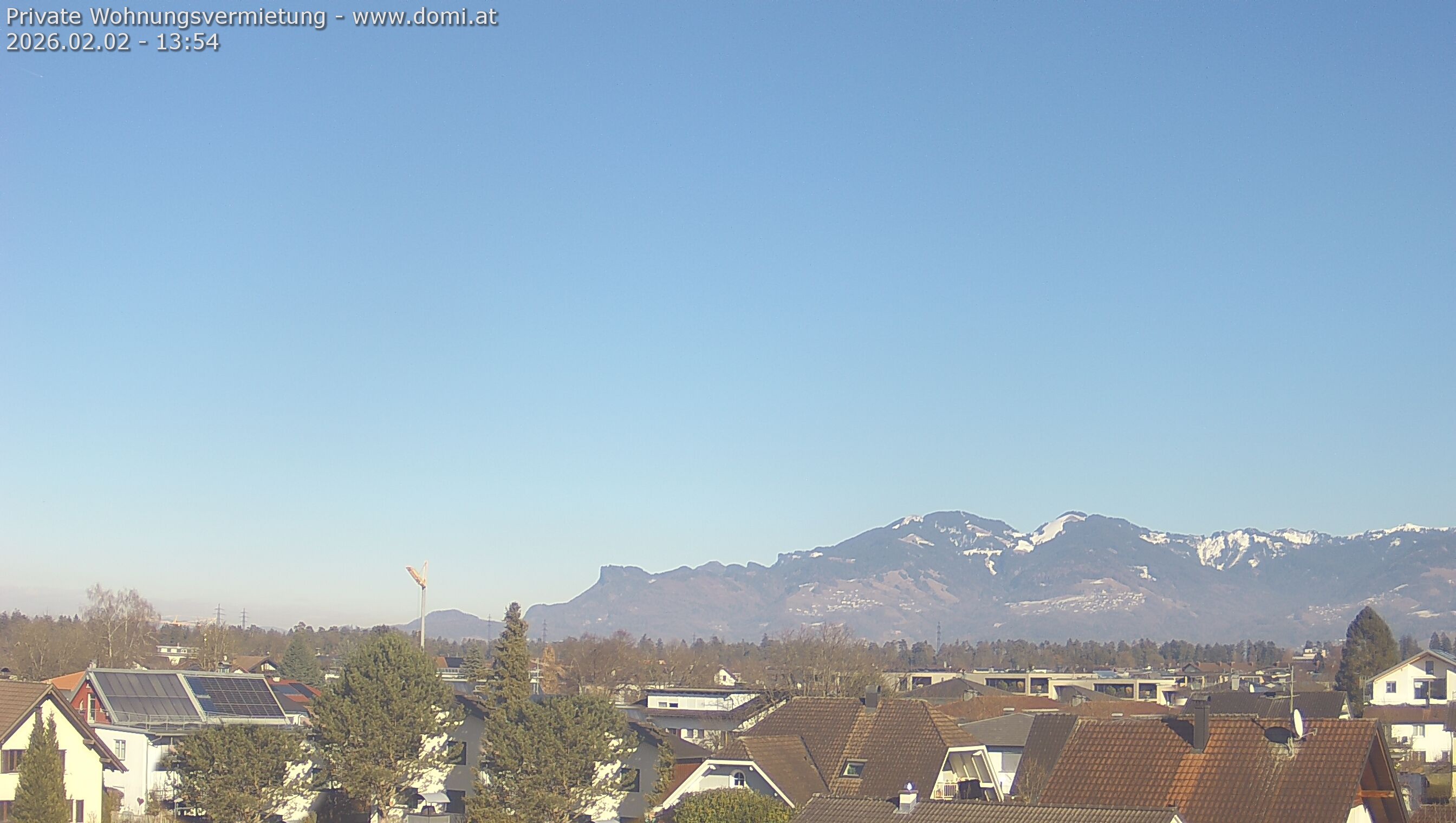 Archiv Foto Webcam Ausblick von Feldkirch über das Rheintal auf die Hohe Kugel