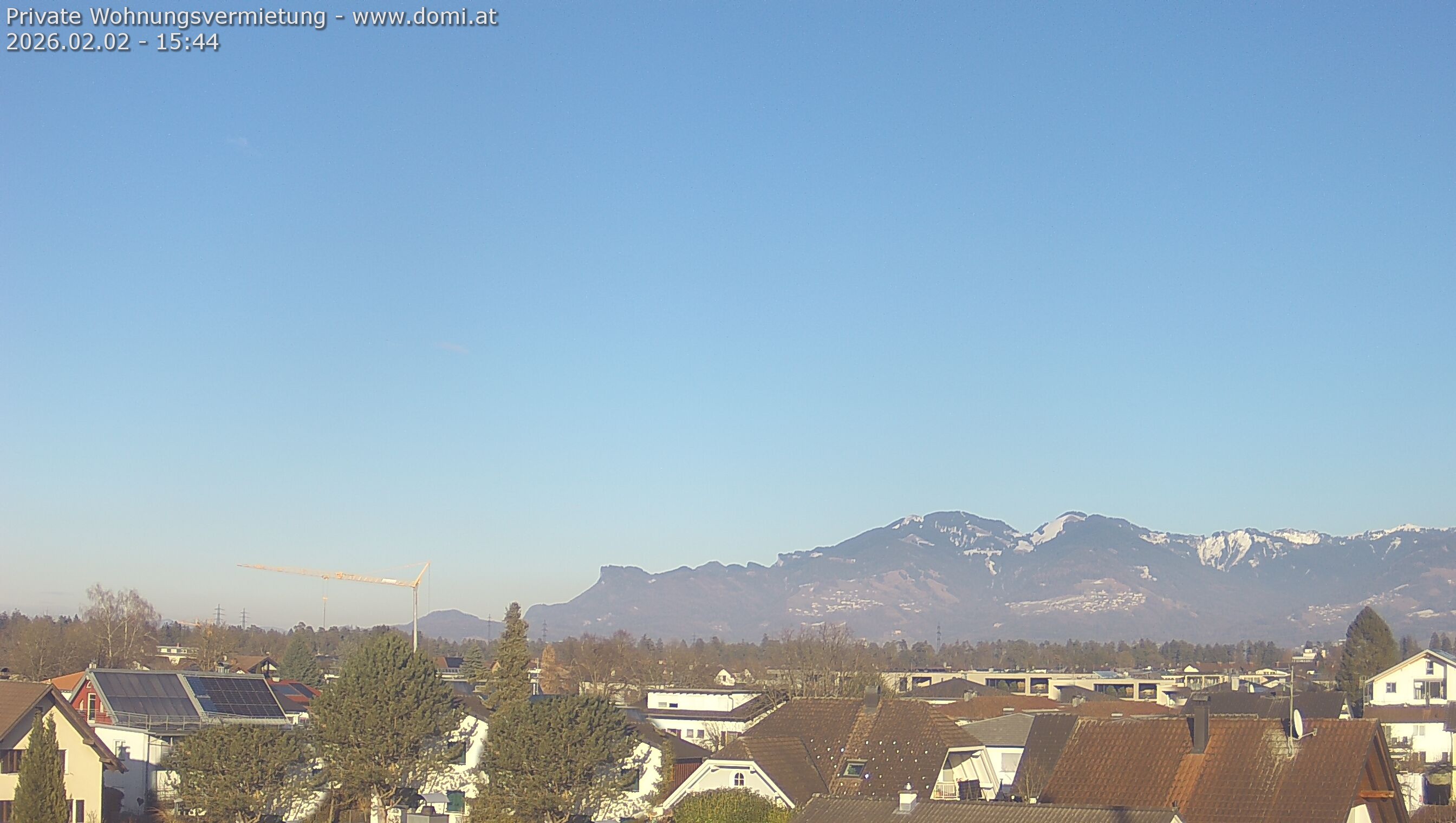 Archiv Foto Webcam Ausblick von Feldkirch über das Rheintal auf die Hohe Kugel