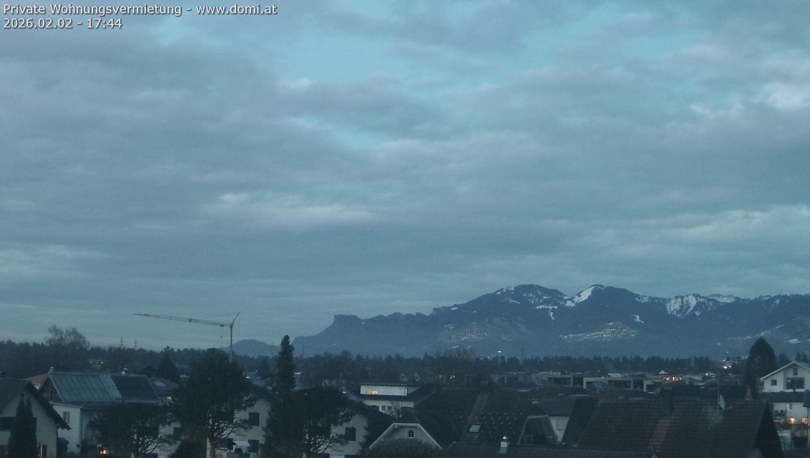 Archiv Foto Webcam Ausblick von Feldkirch über das Rheintal auf die Hohe Kugel