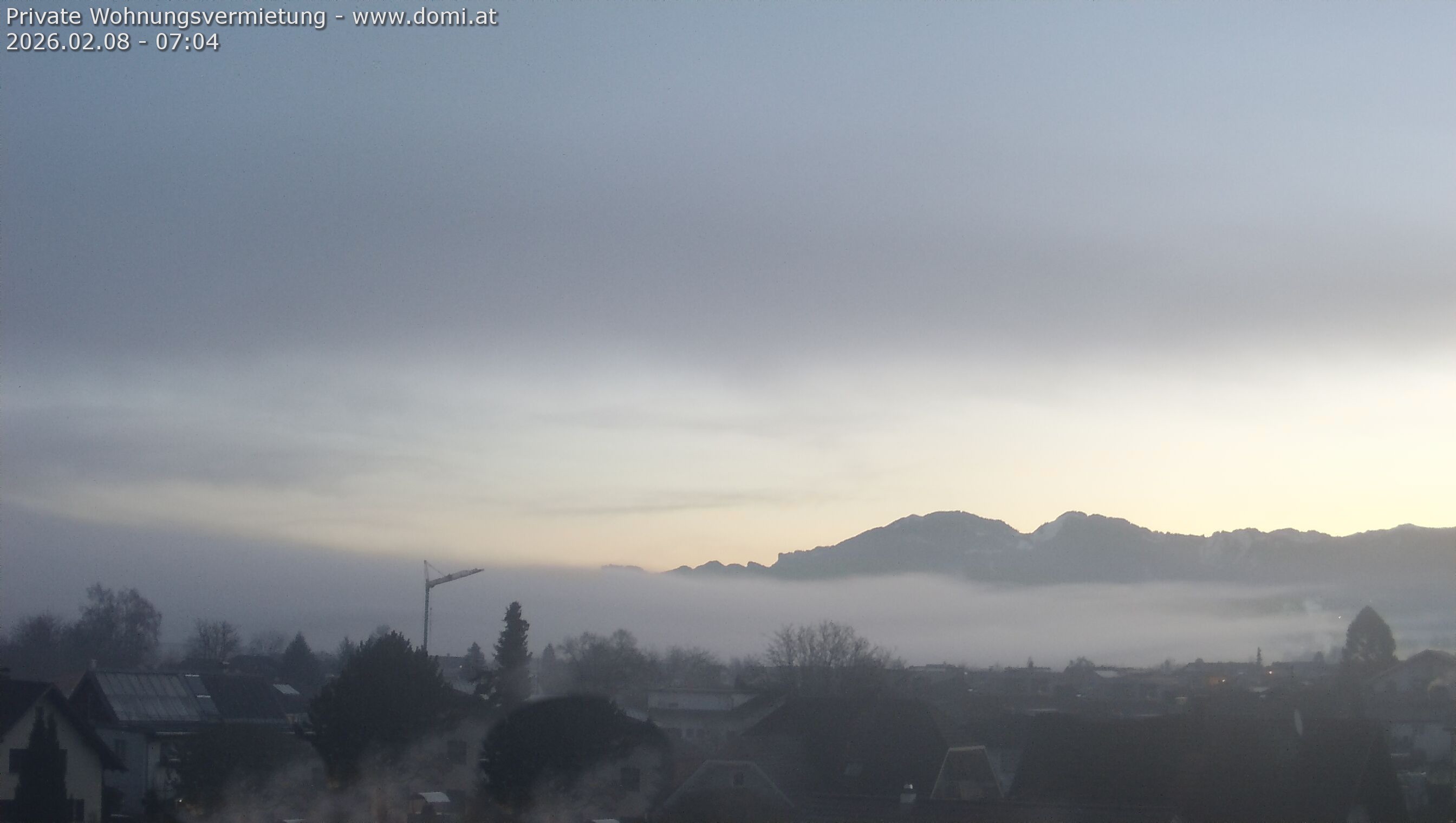 Archived image Webcam View from Feldkirch over the Rhine Valley to the Hohe Kugel