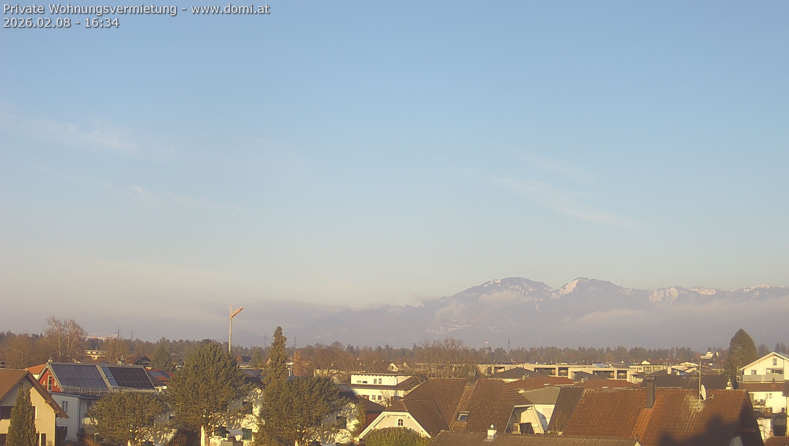Archived image Webcam View from Feldkirch over the Rhine Valley to the Hohe Kugel