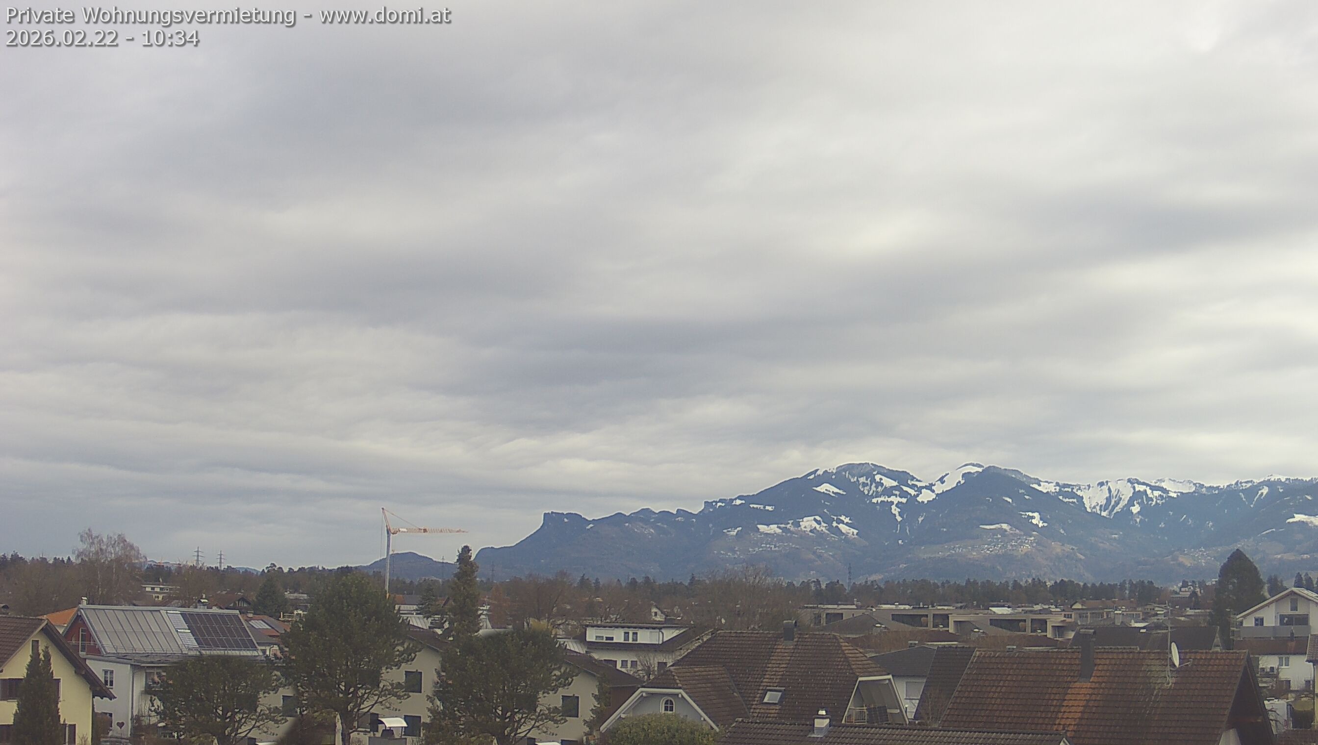 Archiv Foto Webcam Ausblick von Feldkirch über das Rheintal auf die Hohe Kugel