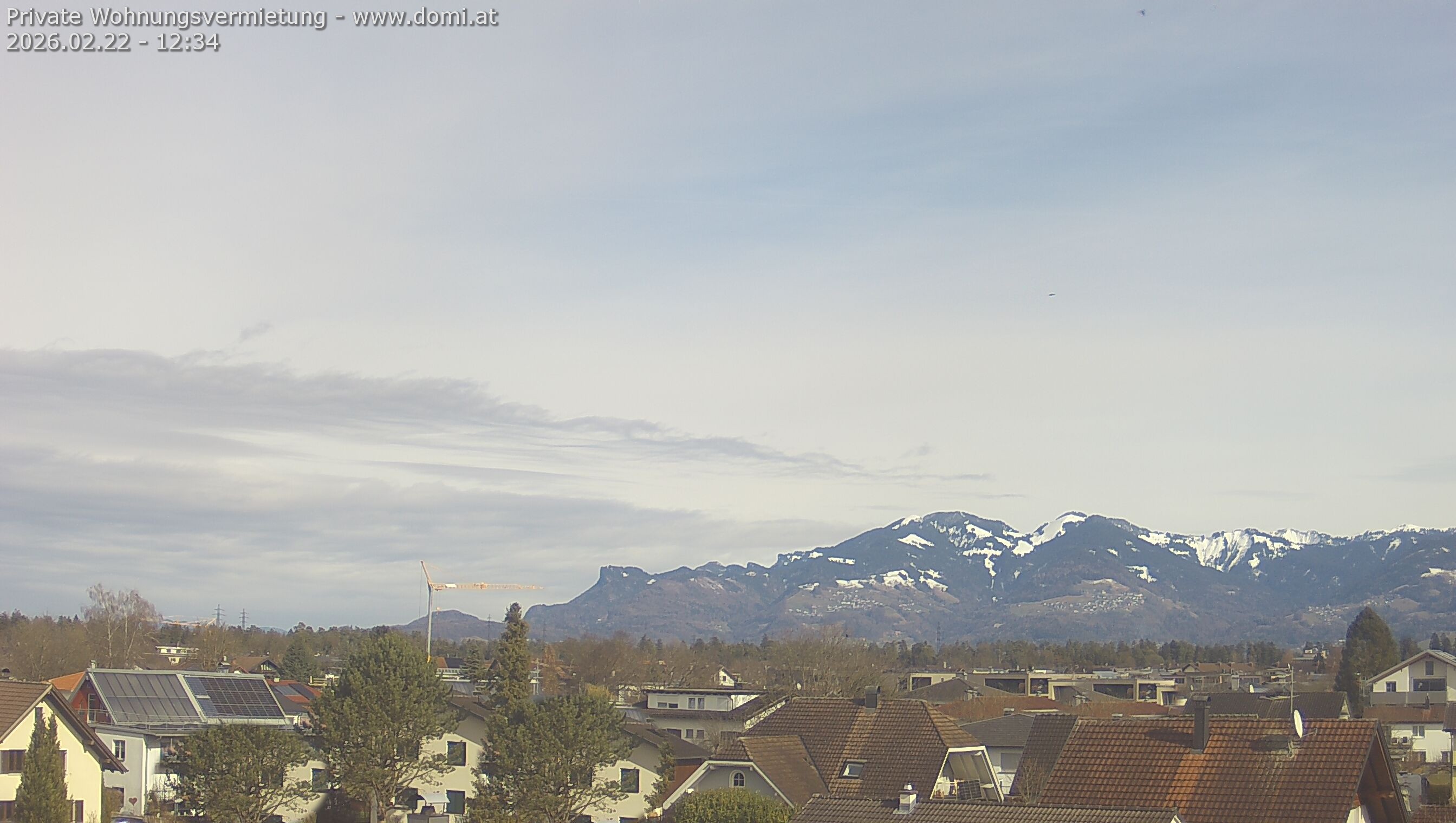 Archiv Foto Webcam Ausblick von Feldkirch über das Rheintal auf die Hohe Kugel
