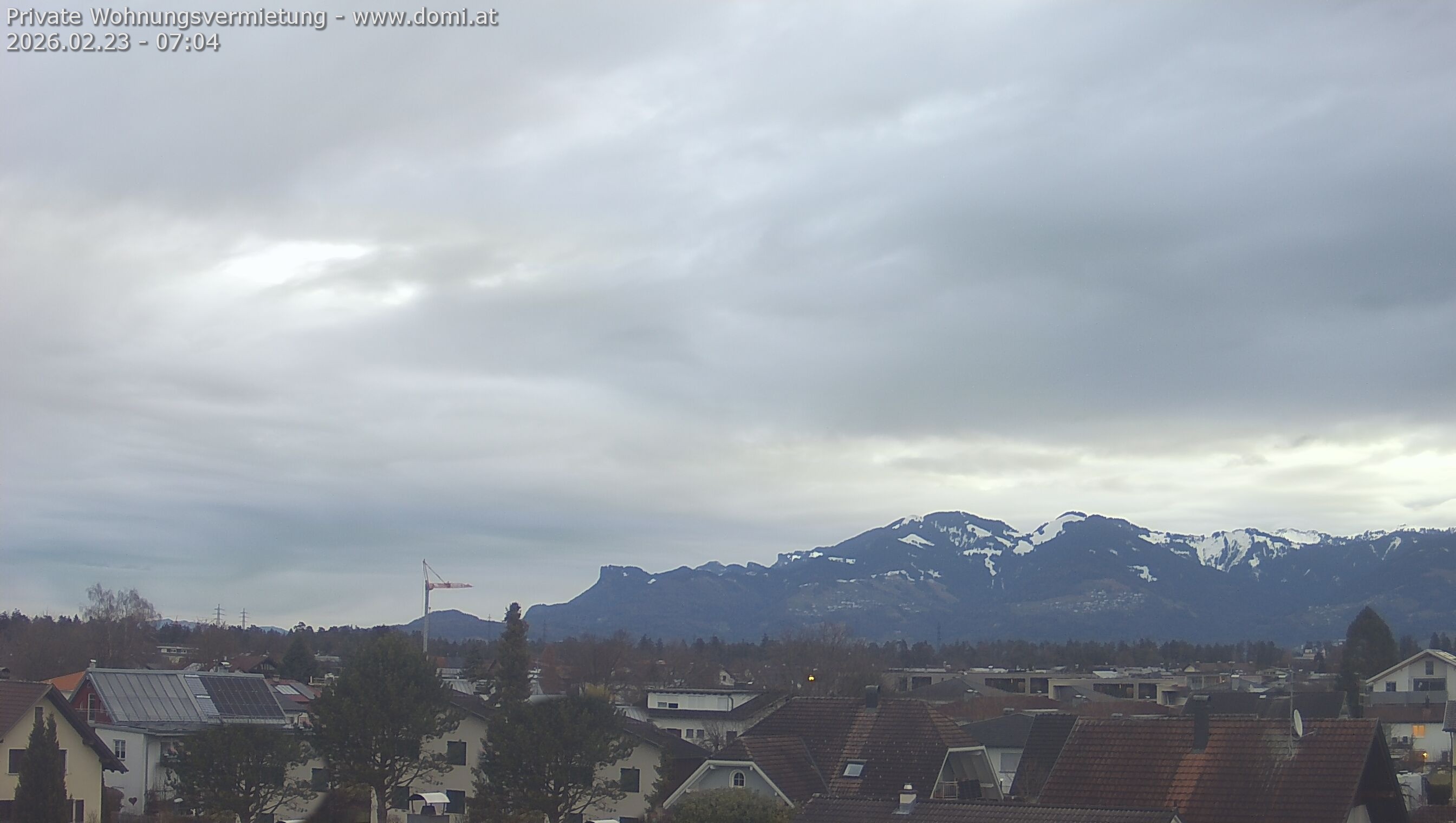 Archiv Foto Webcam Ausblick von Feldkirch über das Rheintal auf die Hohe Kugel