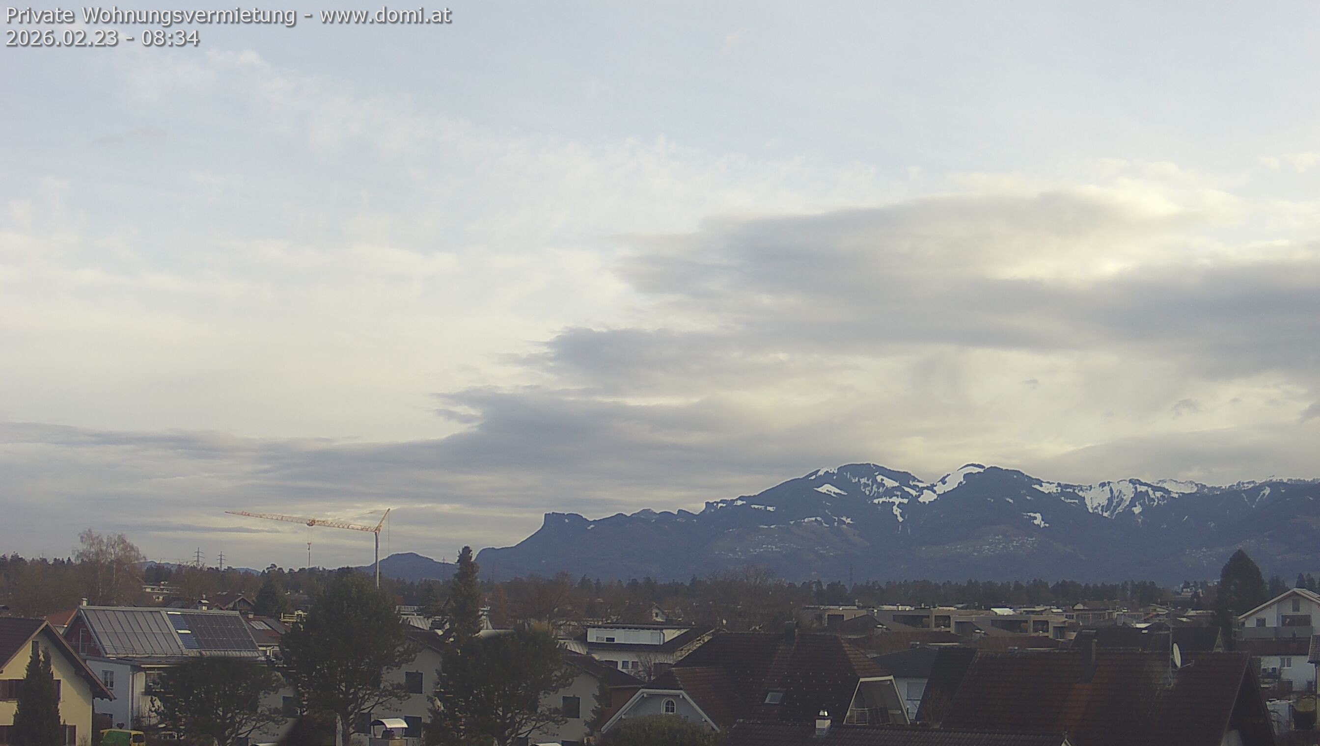 Archiv Foto Webcam Ausblick von Feldkirch über das Rheintal auf die Hohe Kugel